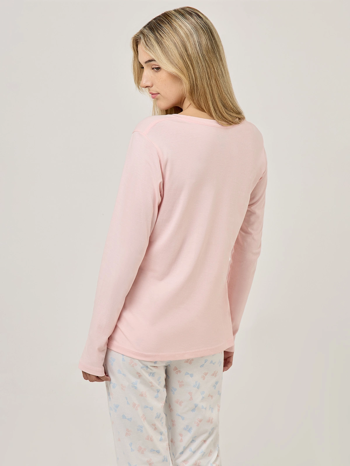 TOP PIJAMA MUJER INDEX ROSADO MORE AMOR - 2