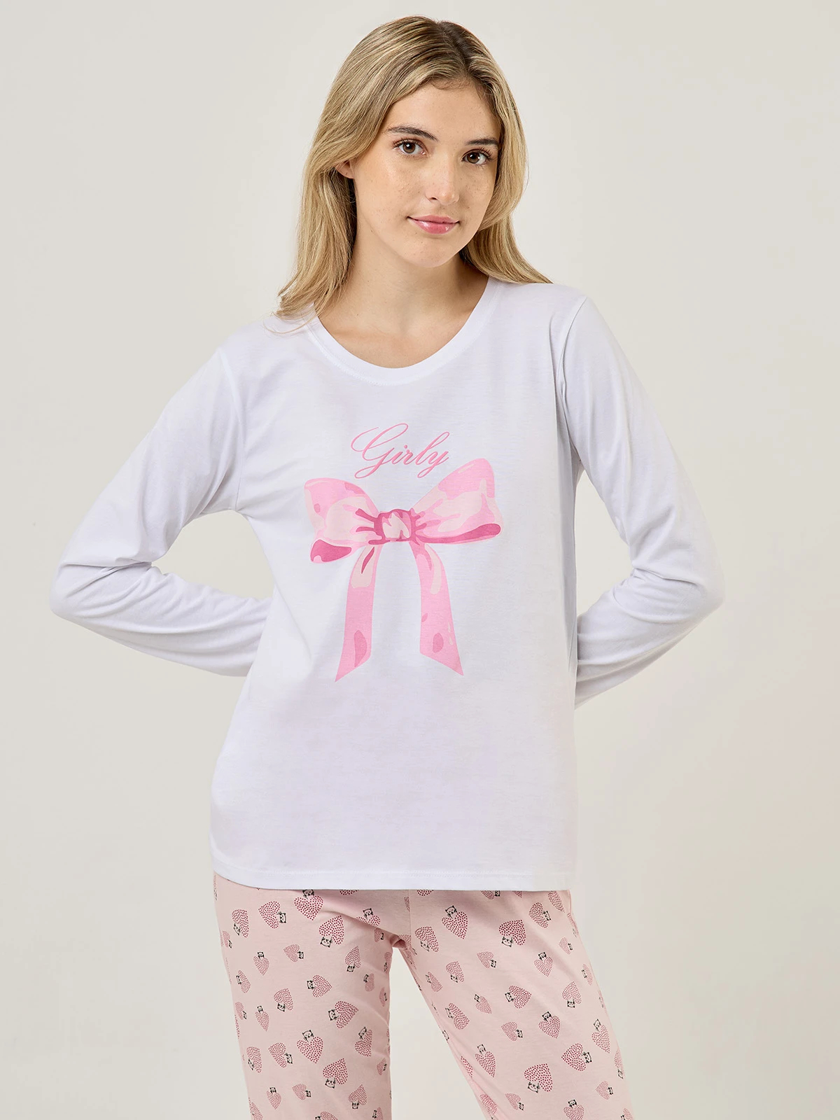 TOP PIJAMA MUJER INDEX BLANCO COQUETTE - 1