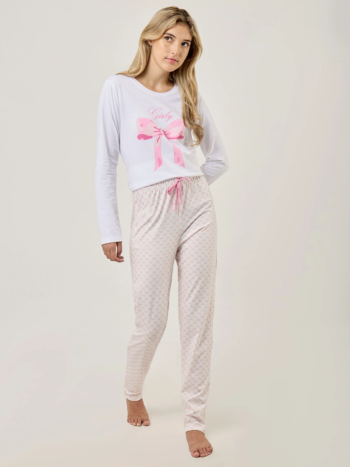 PANTALÓN PIJAMA MUJER INDEX HUESO LAZOS - 5