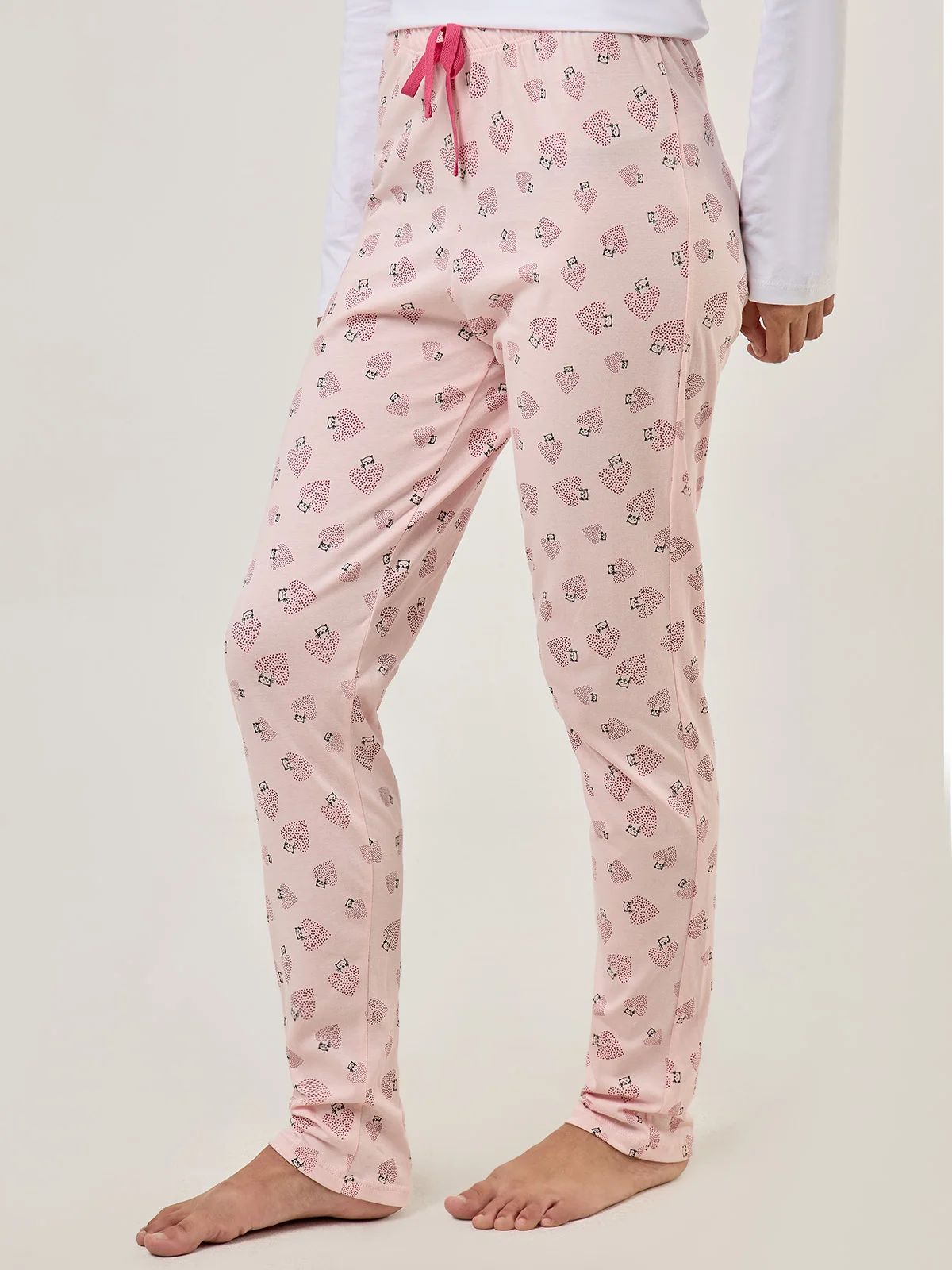 PANTALÓN PIJAMA MUJER INDEX ROSADO CORAZONES - 3