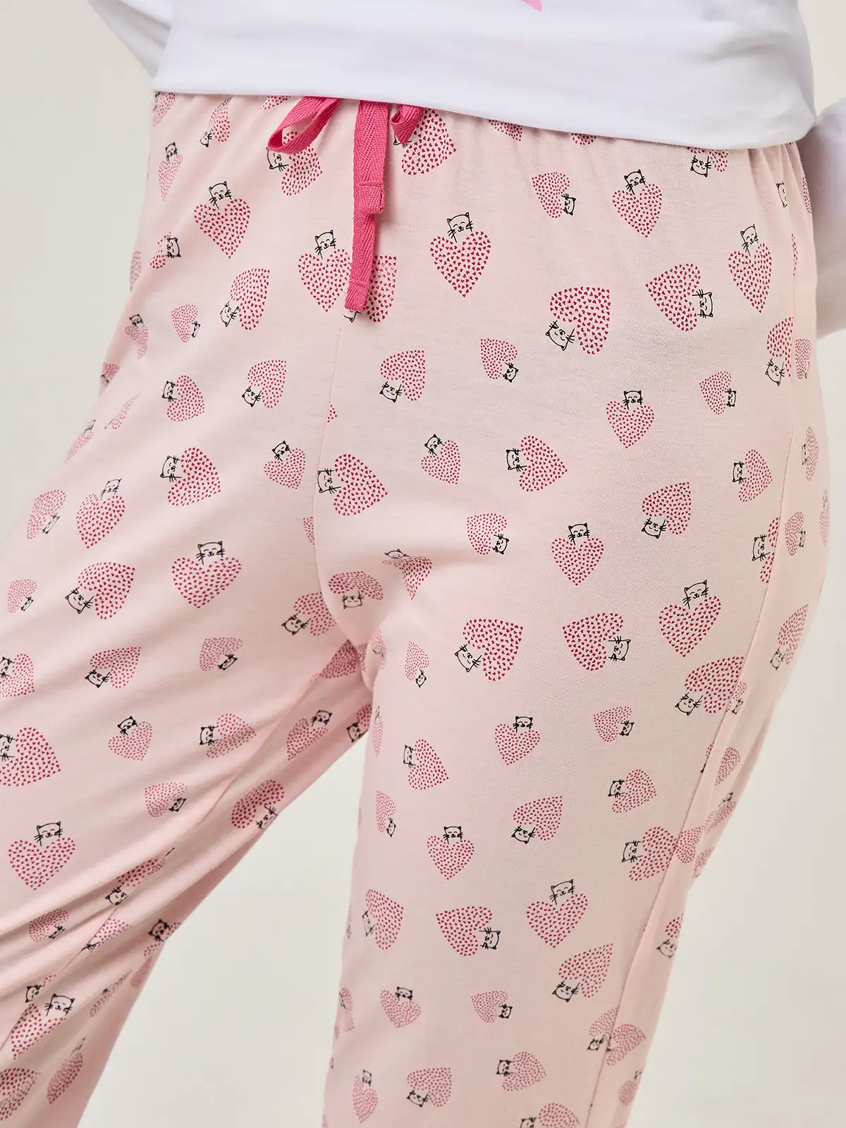 PANTALÓN PIJAMA MUJER INDEX ROSADO CORAZONES - 4