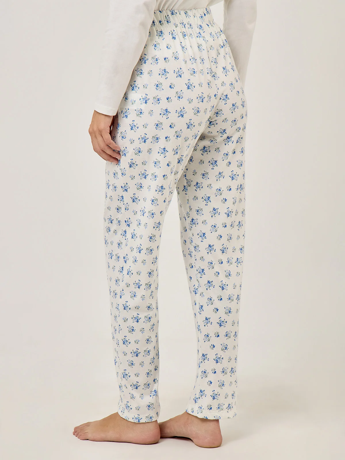 PANTALÓN PIJAMA MUJER MARQUIS ECRU FLORCITAS - 2