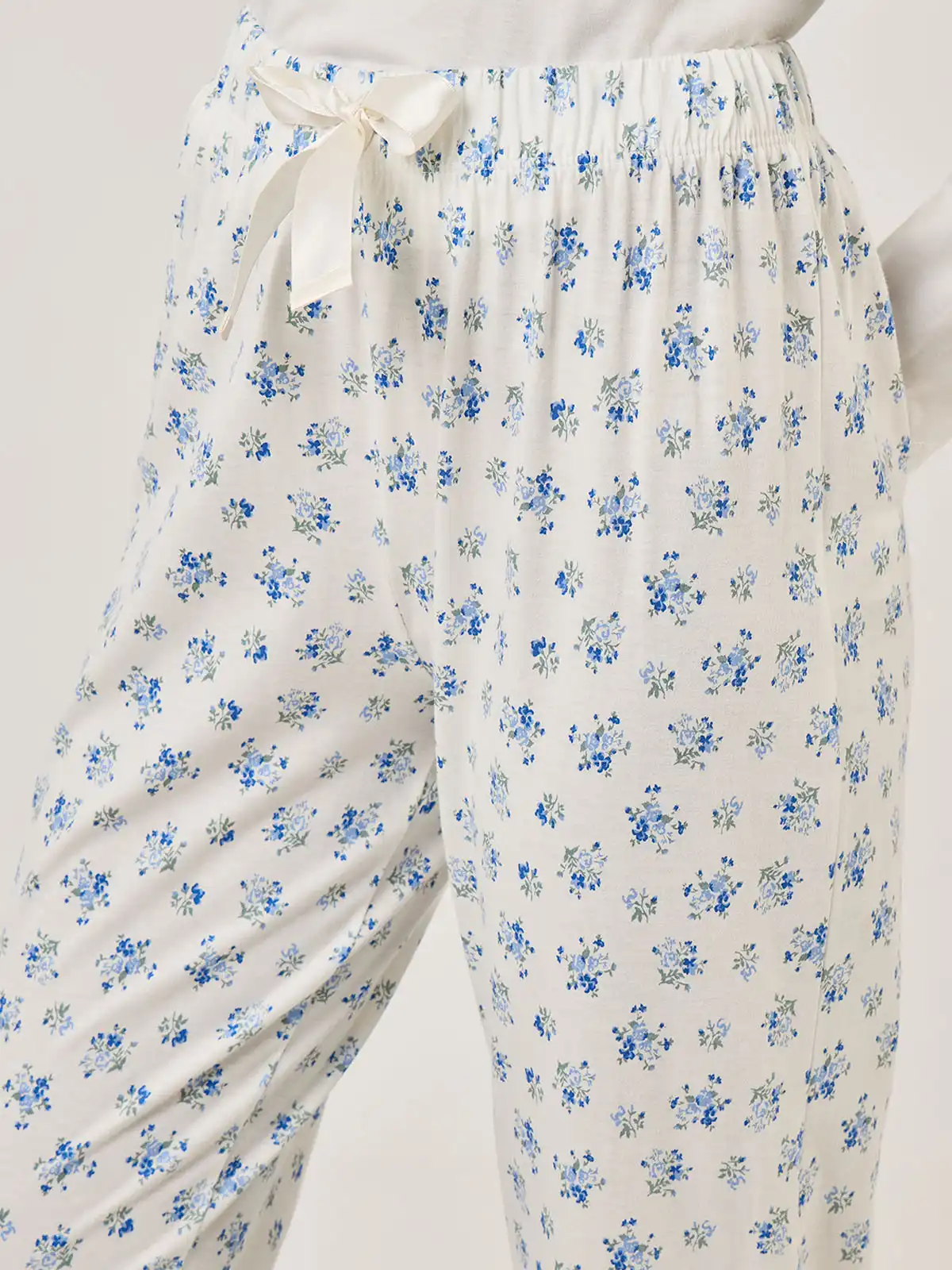 PANTALÓN PIJAMA MUJER MARQUIS ECRU FLORCITAS - 3