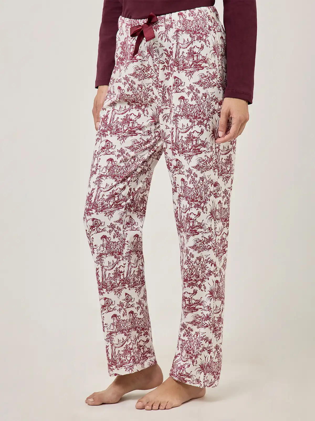 PANTALÓN PIJAMA MUJER MARQUIS ECRU PRINT - 3