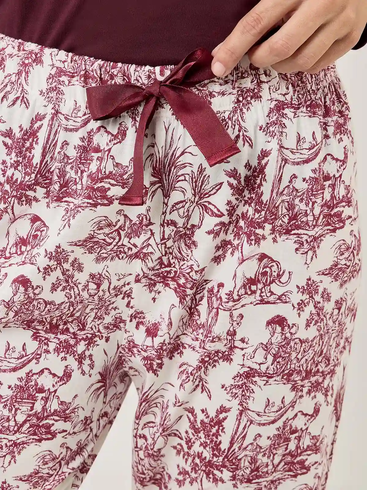PANTALÓN PIJAMA MUJER MARQUIS ECRU PRINT - 4