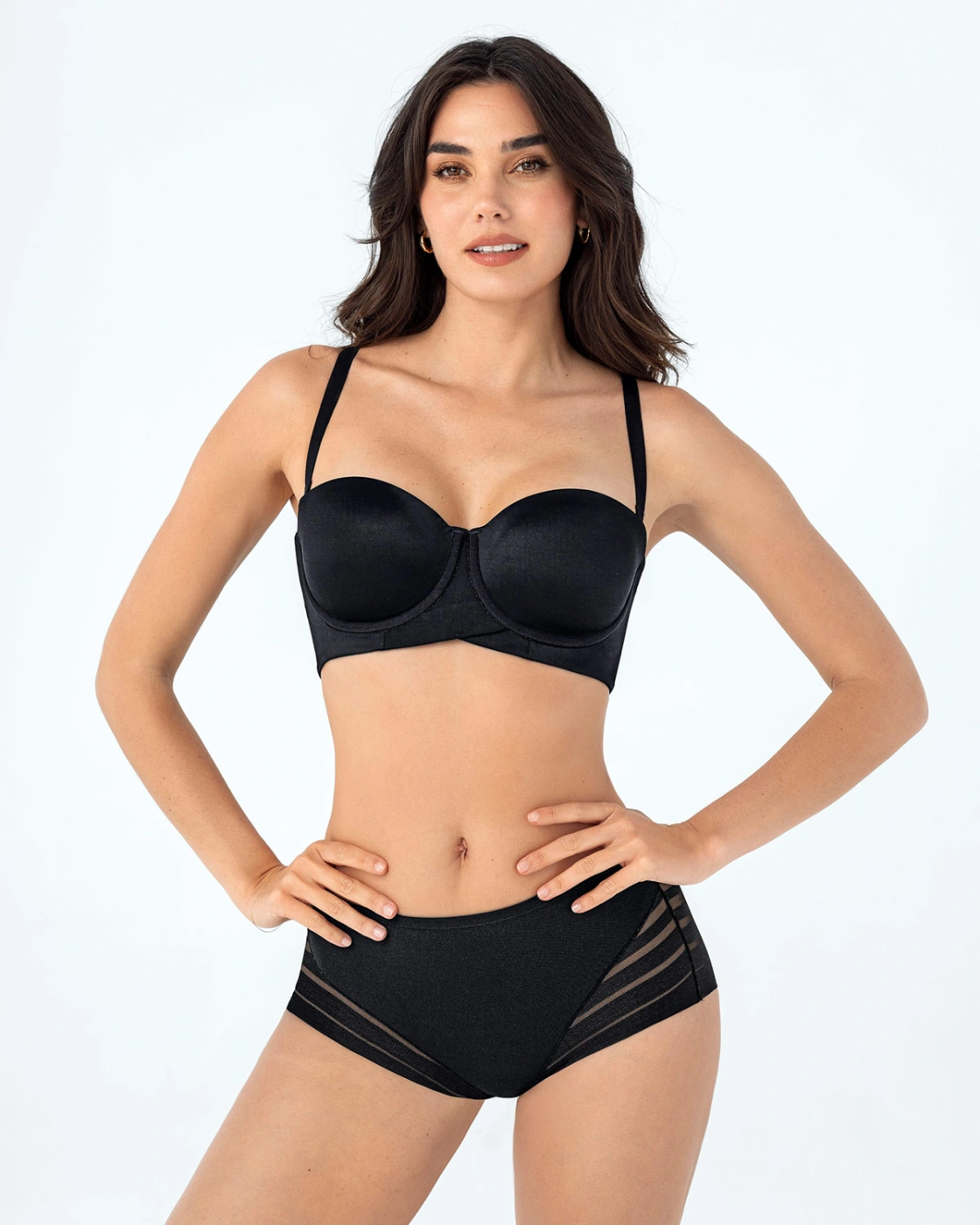 CALZÓN FAJA CLÁSICO CON CONTROL MODERADO DE ABDOMEN Y BANDAS EN TUL LEONISA - 5