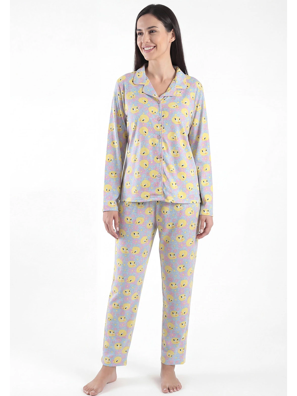 PIJAMA MUJER KAYSER CELESTE - 1