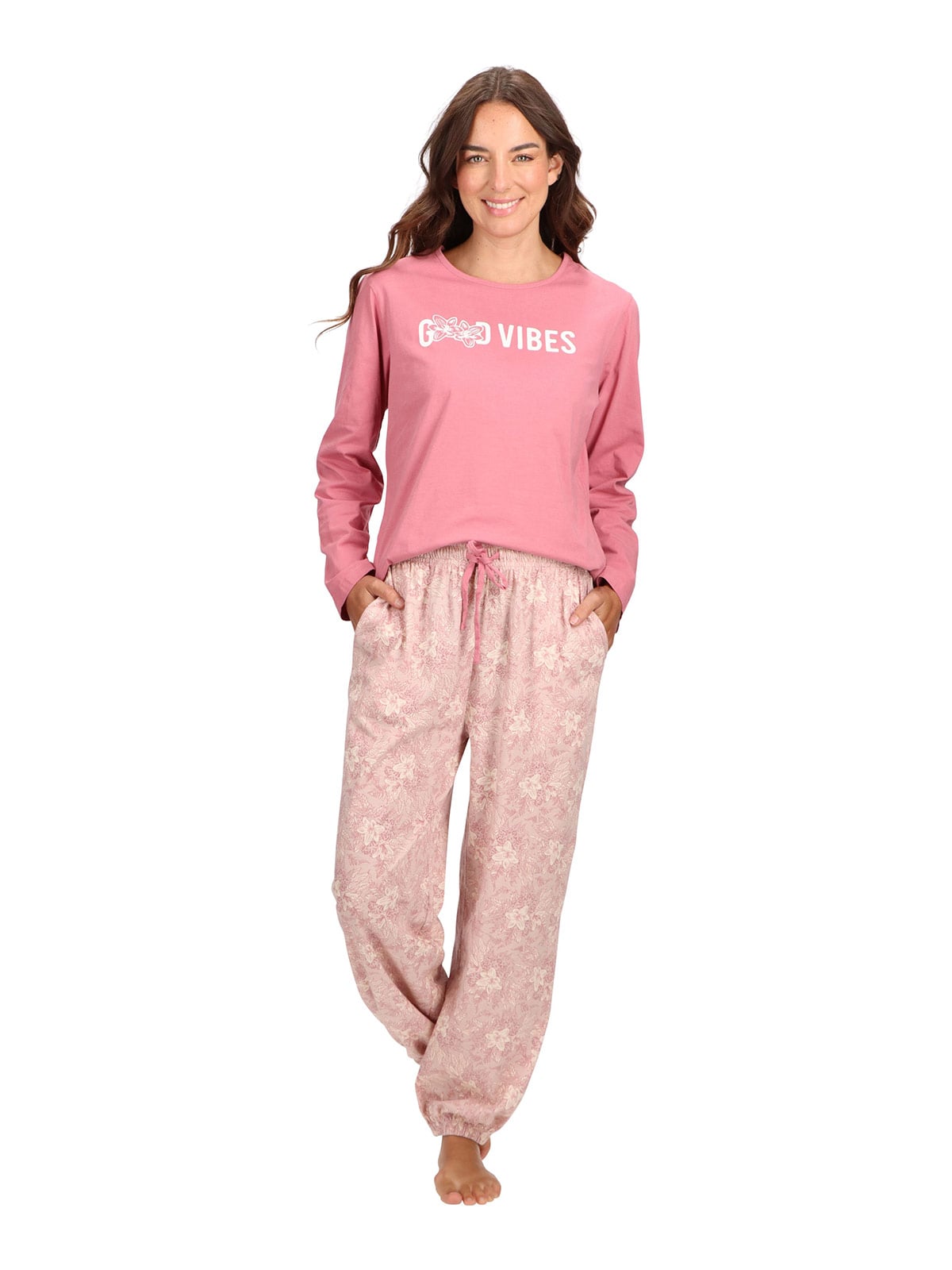 PIJAMA ALGODÓN MUJER CAFFARENA LARGO - 1