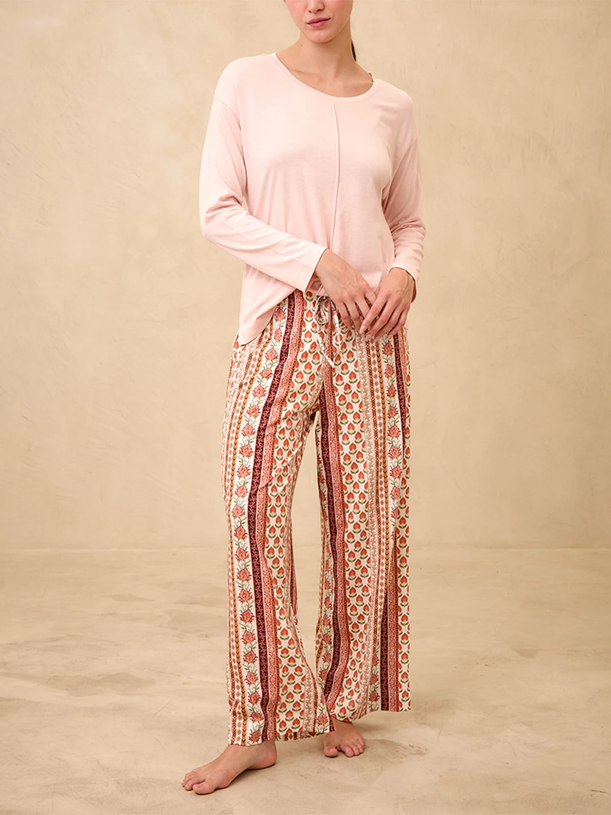 PANTALÓN PIJAMA MUJER IN BLOOM BOHO STRIPES - 1