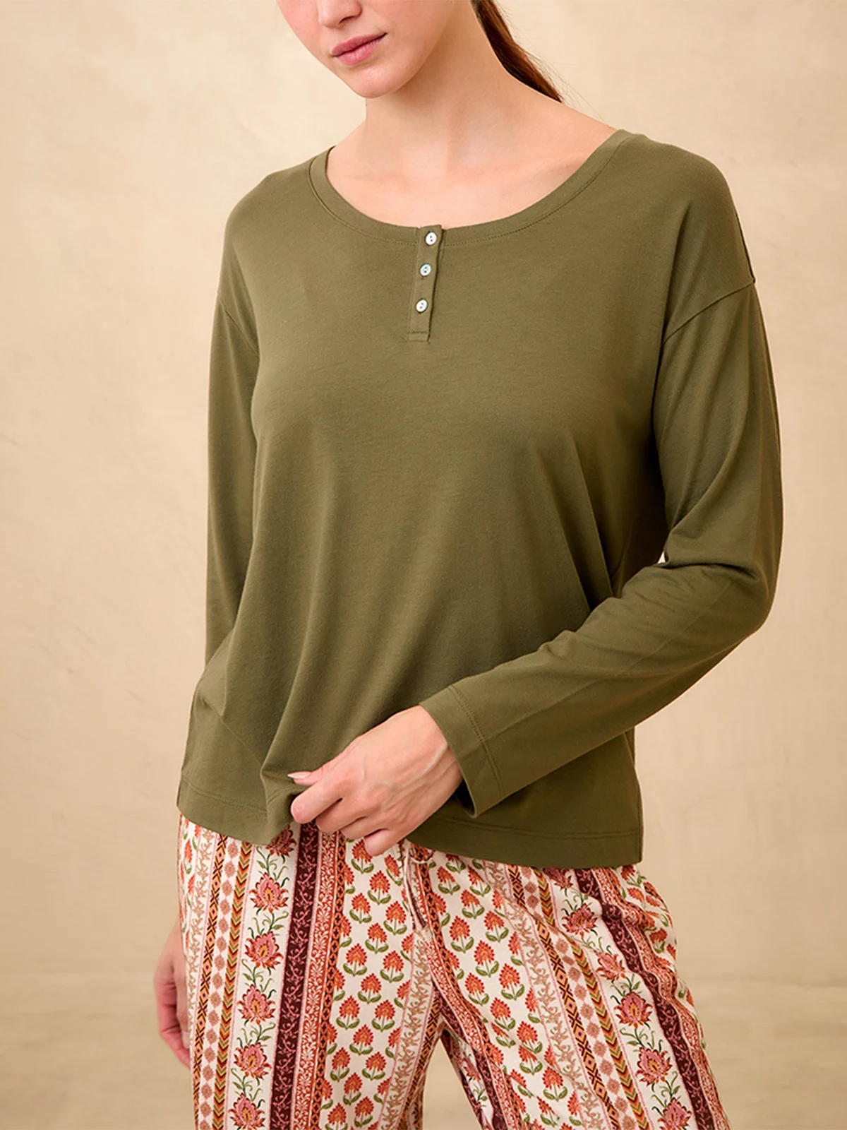 TOP DE PIJAMA MANGA LARGA MUJER IN BLOOM DALIA ML FOREST - 2