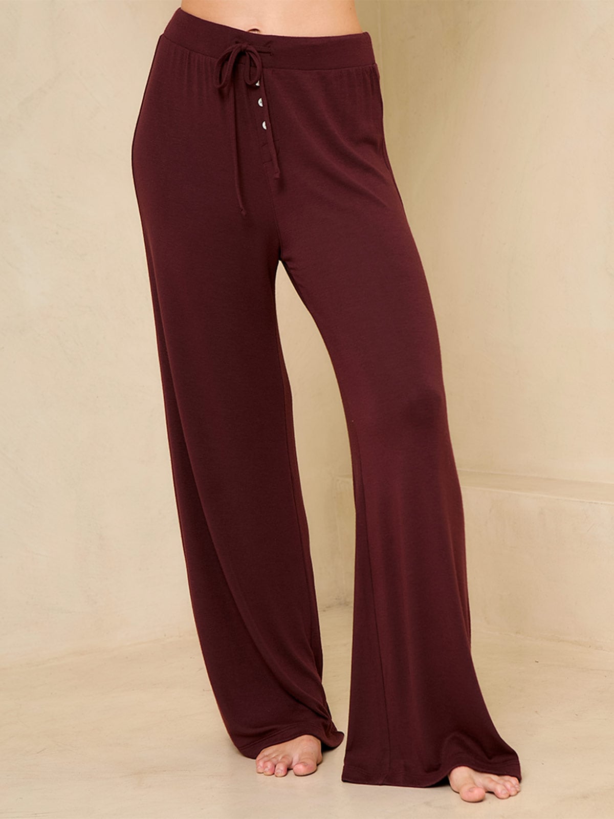 PANTALÓN PIJAMA MUJER IN BLOOM CABERNET - 1