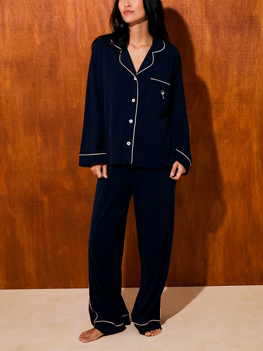 PIJAMA MUJER IN BLOOM VERA MIDNIGHT BOYFRIEND - 1