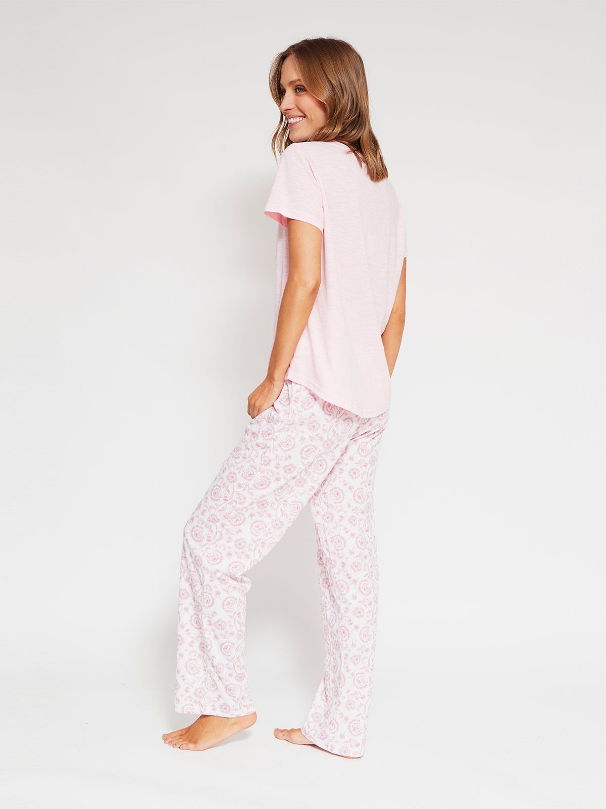 PIJAMA MANGA CORTA MUJER AZIZ PANTALÓN LARGO - 2