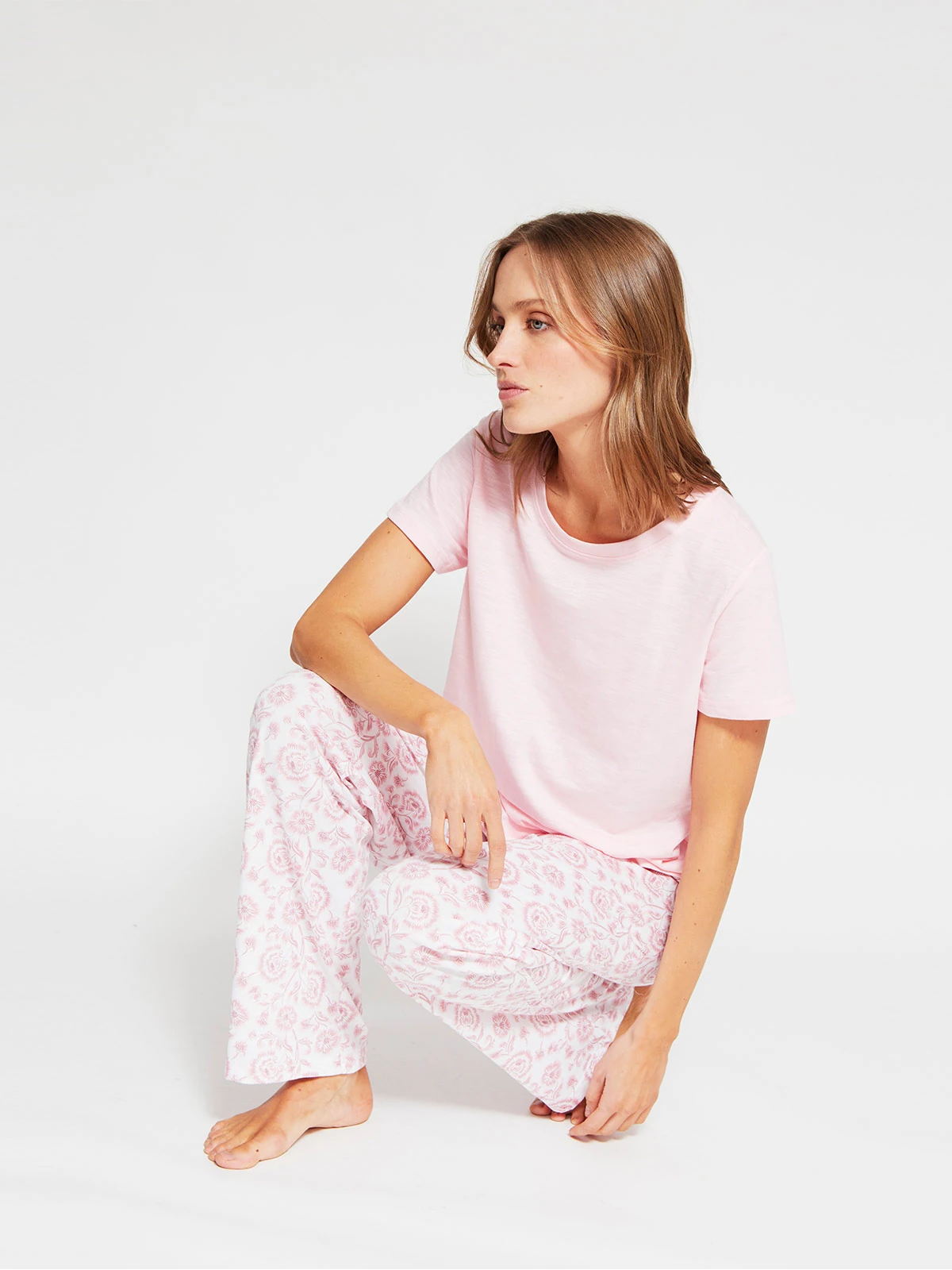 PIJAMA MANGA CORTA MUJER AZIZ PANTALÓN LARGO - 4