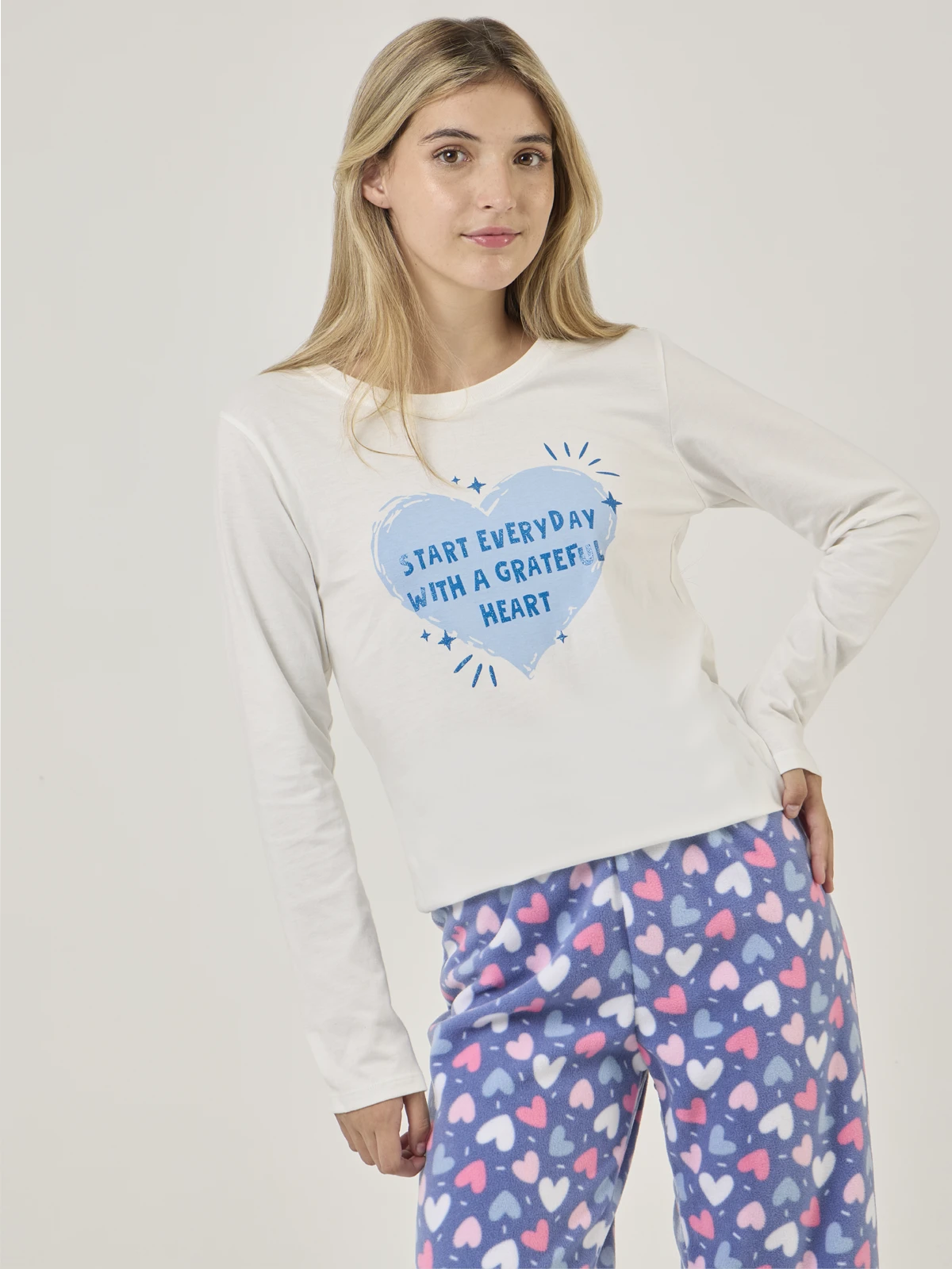 TOP PIJAMA MANGA LARGA INDEX GRATEFUL HEART - 1