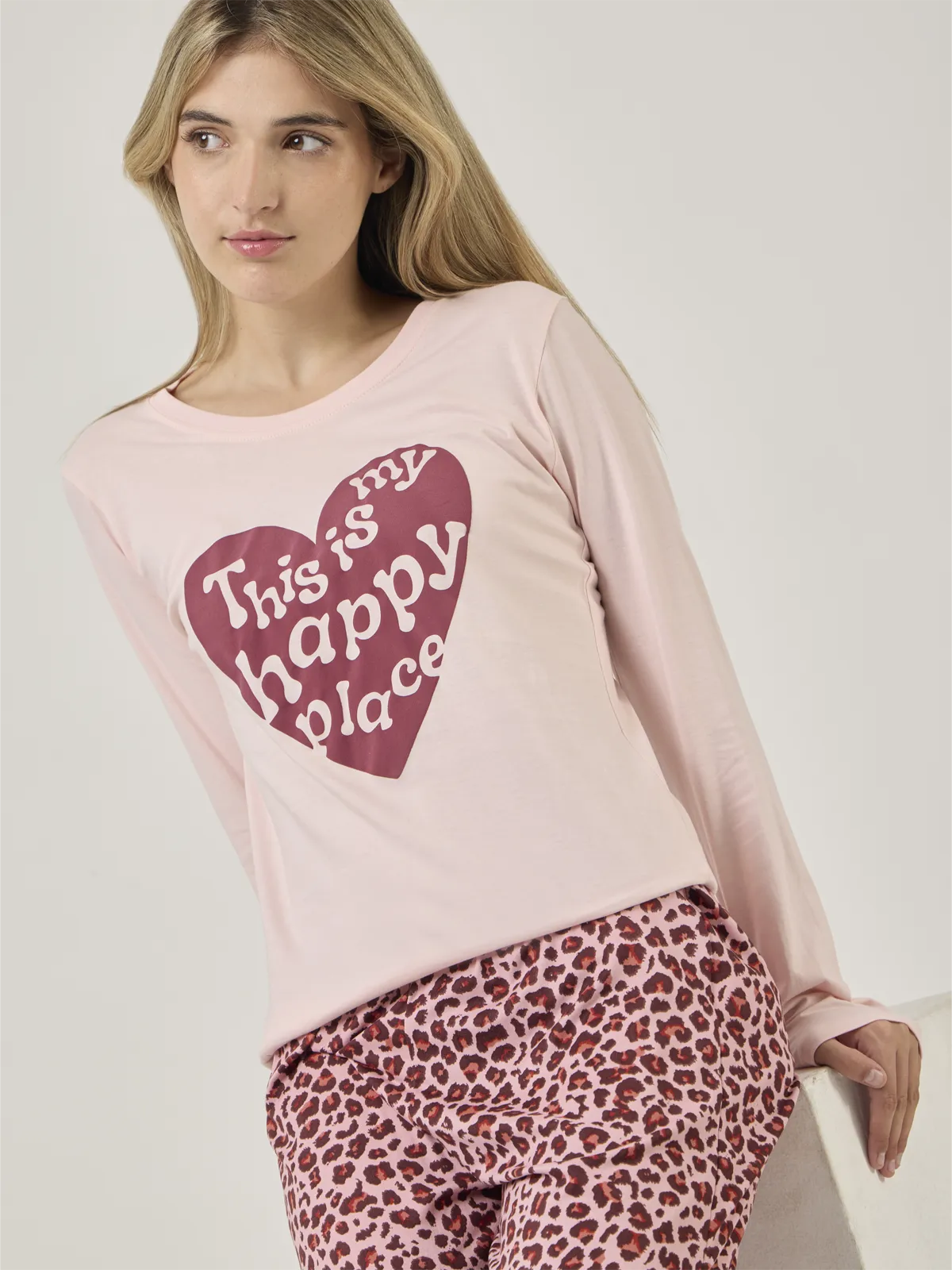 TOP PIJAMA MANGA LARGA INDEX HAPPY PLACE - 4