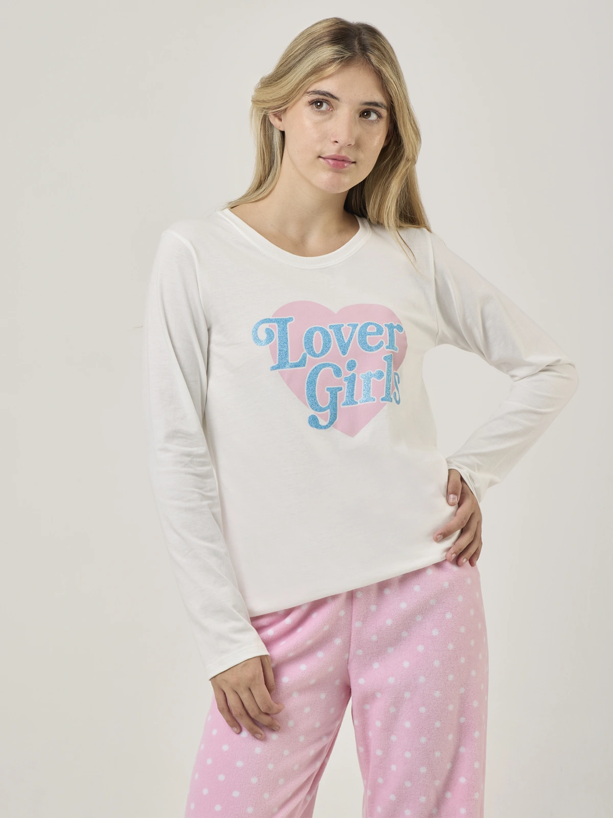 TOP PIJAMA MANGA LARGA INDEX LOVER GIRLS - 1