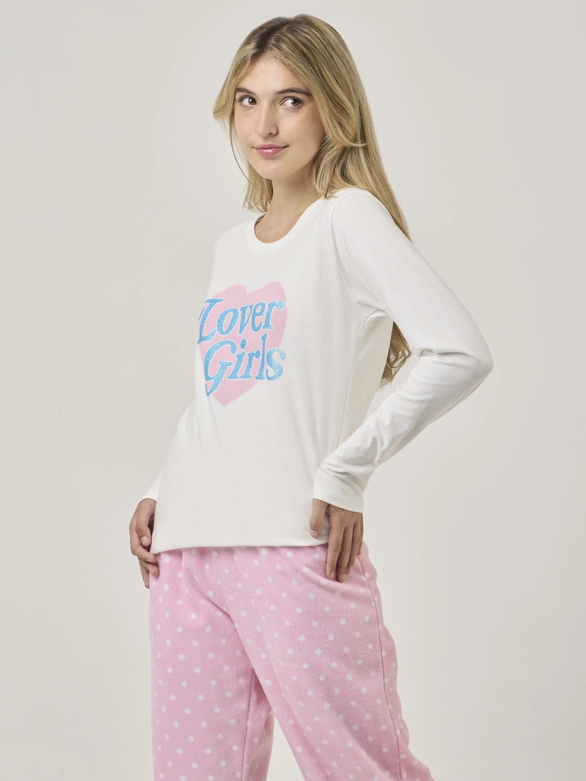 TOP PIJAMA MANGA LARGA INDEX LOVER GIRLS - 3