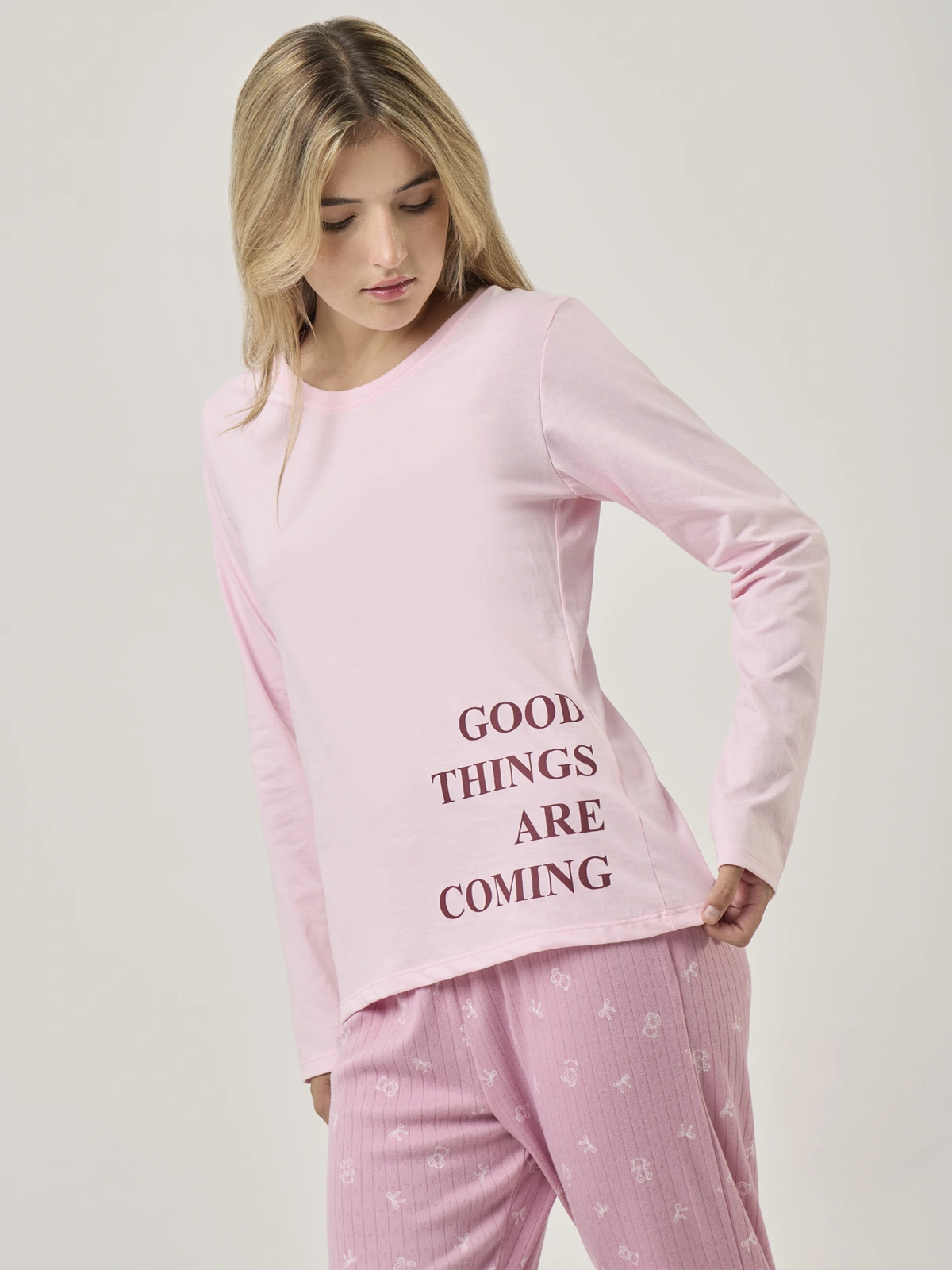 TOP PIJAMA MANGA LARGA INDEX GOOD THINGS ARE COMING - 3