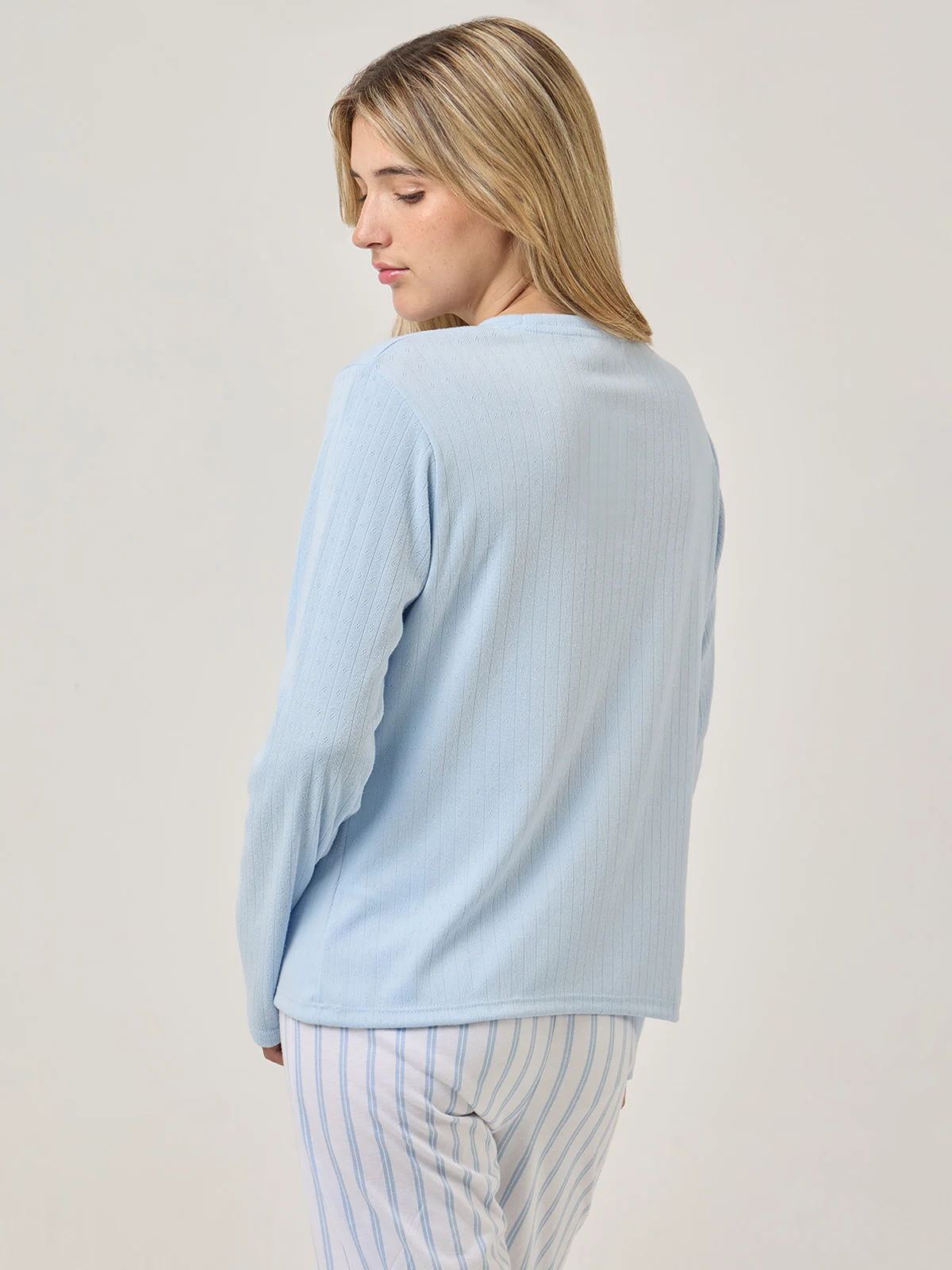 TOP PIJAMA MANGA LARGA INDEX CELESTE PONTIELLE - 2