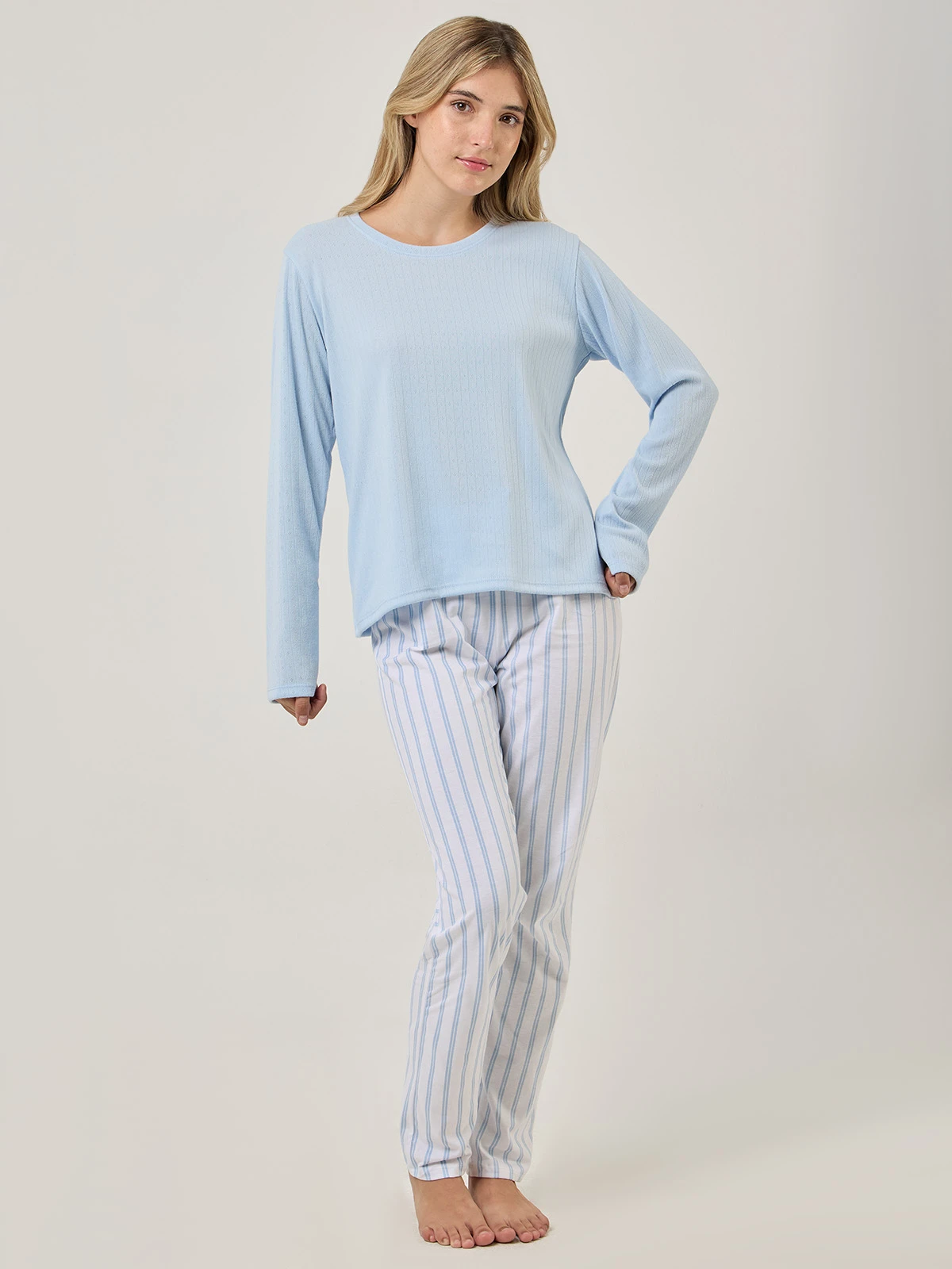 TOP PIJAMA MANGA LARGA INDEX CELESTE PONTIELLE - 5