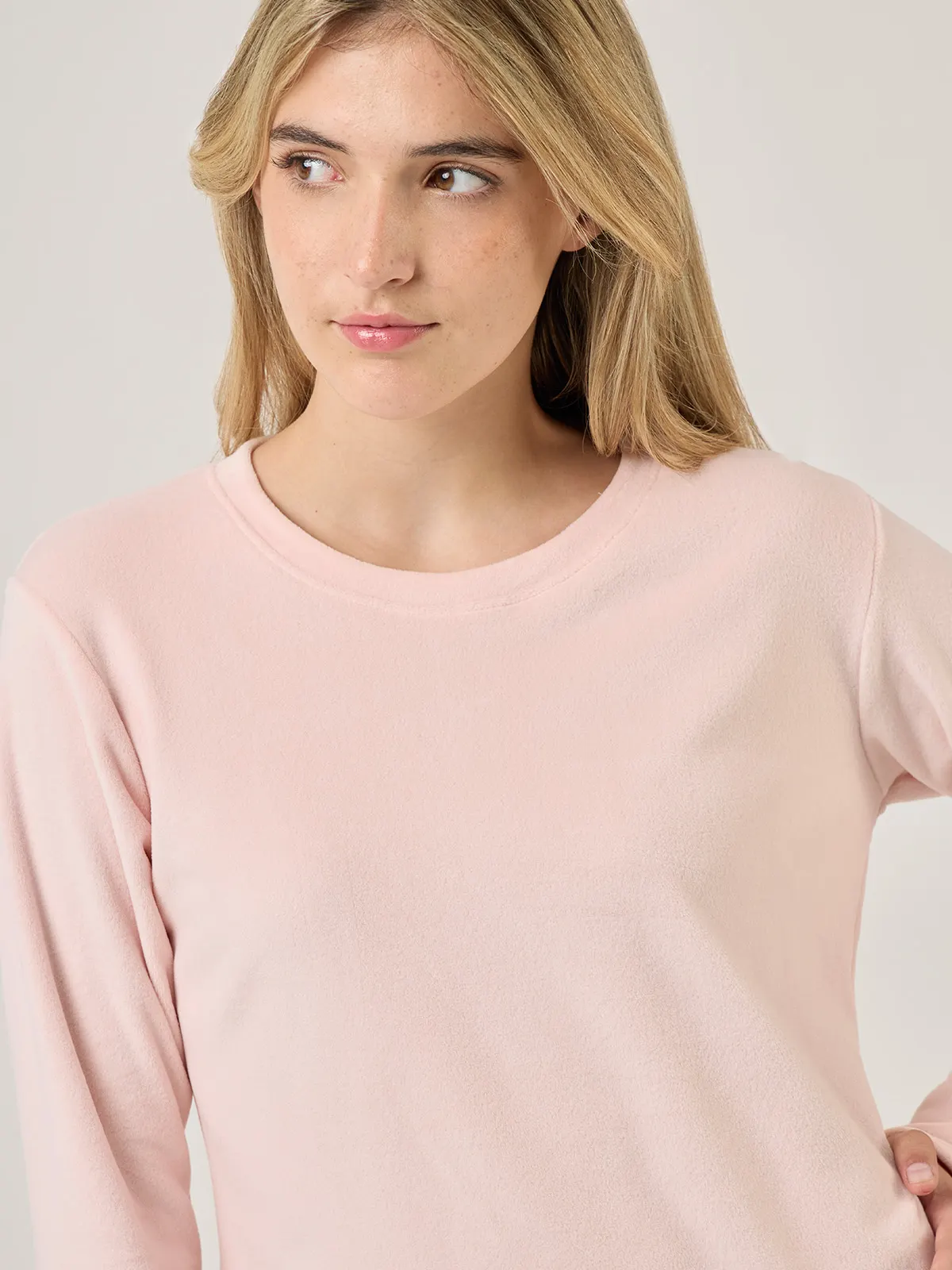 TOP PIJAMA MANGA LARGA INDEX ROSADO VELVET - 4