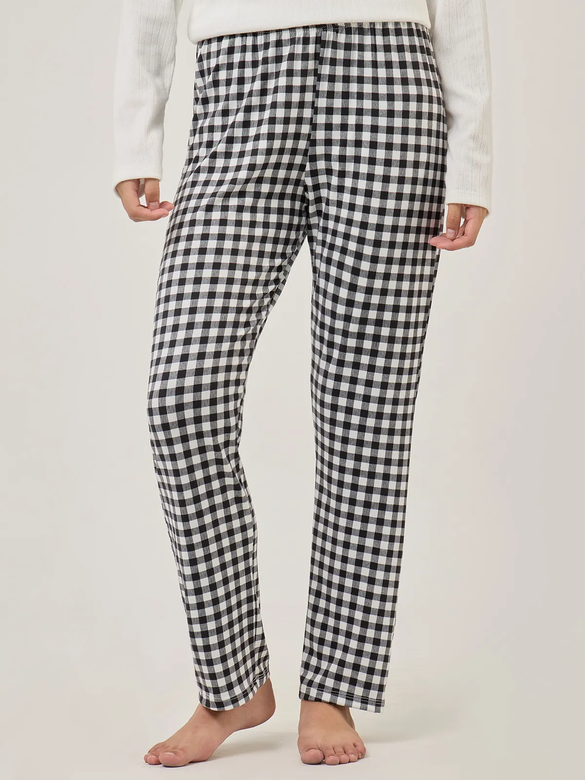 PANTALÓN PIJAMA RECTO INDEX NEGRO ESCOCÉS - 1