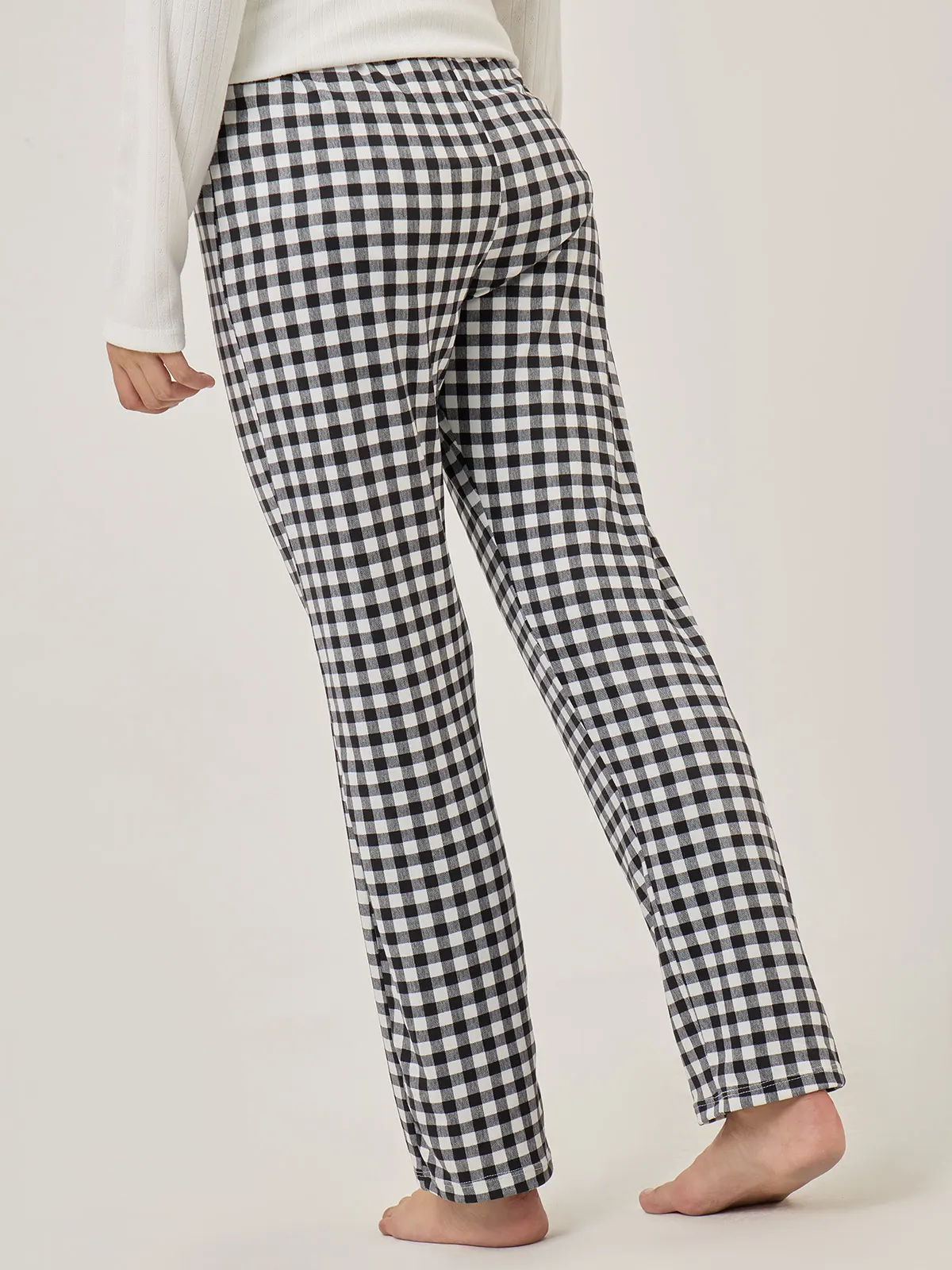PANTALÓN PIJAMA RECTO INDEX NEGRO ESCOCÉS - 2