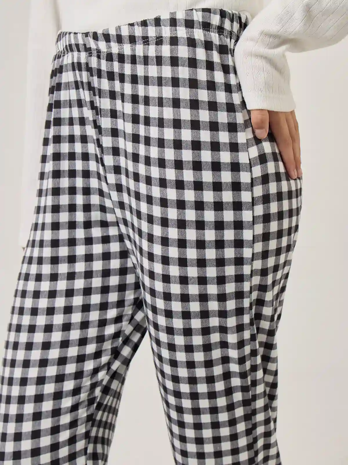 PANTALÓN PIJAMA RECTO INDEX NEGRO ESCOCÉS - 4
