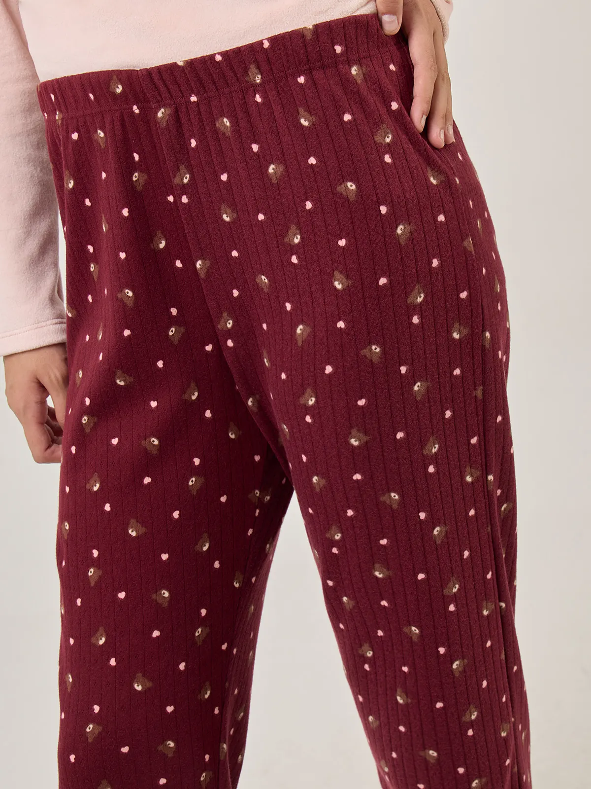 PANTALÓN PIJAMA RECTO INDEX BURDEO OSITOS - 4