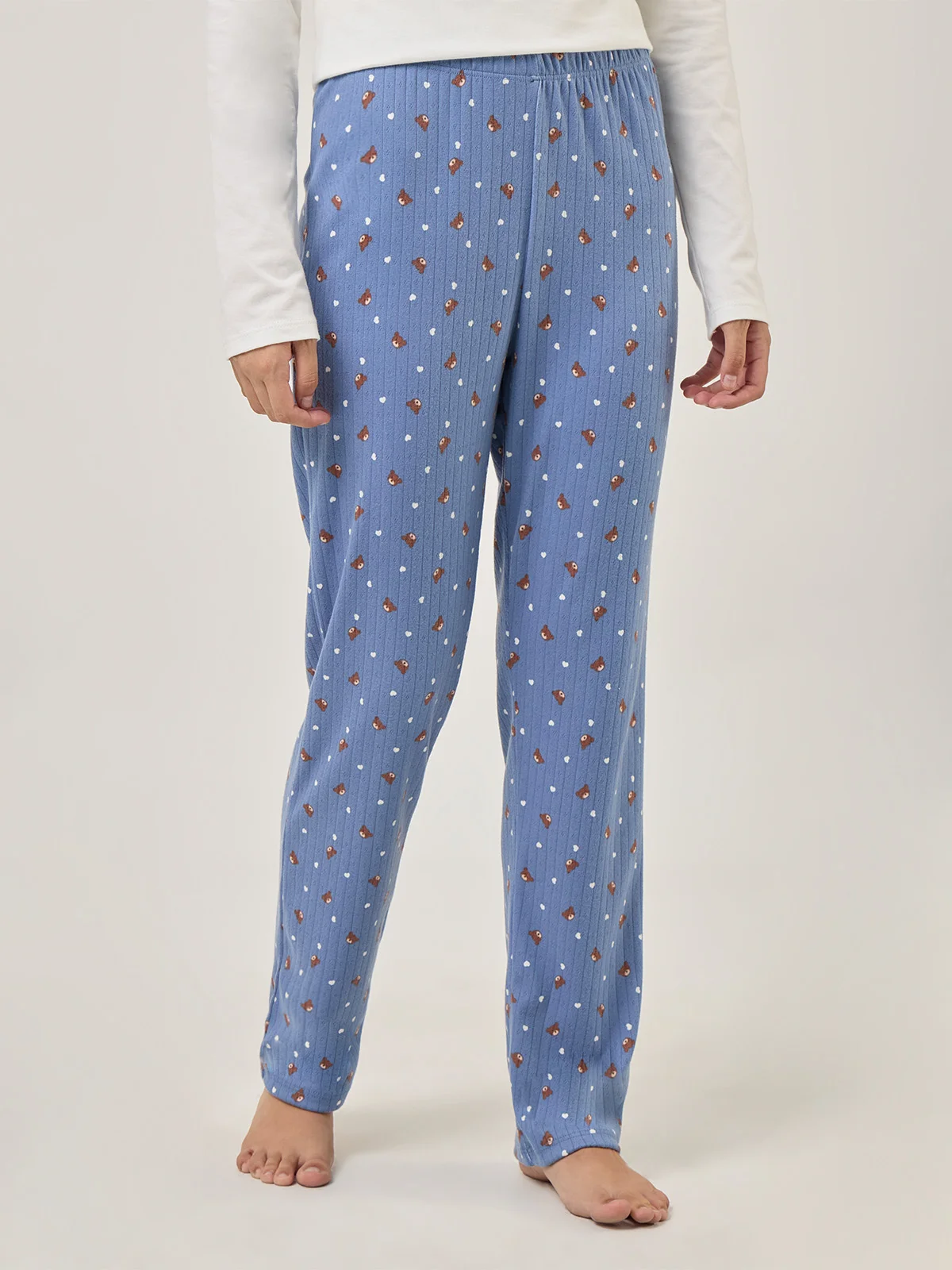 PANTALÓN PIJAMA RECTO INDEX AZUL OSITOS - 1