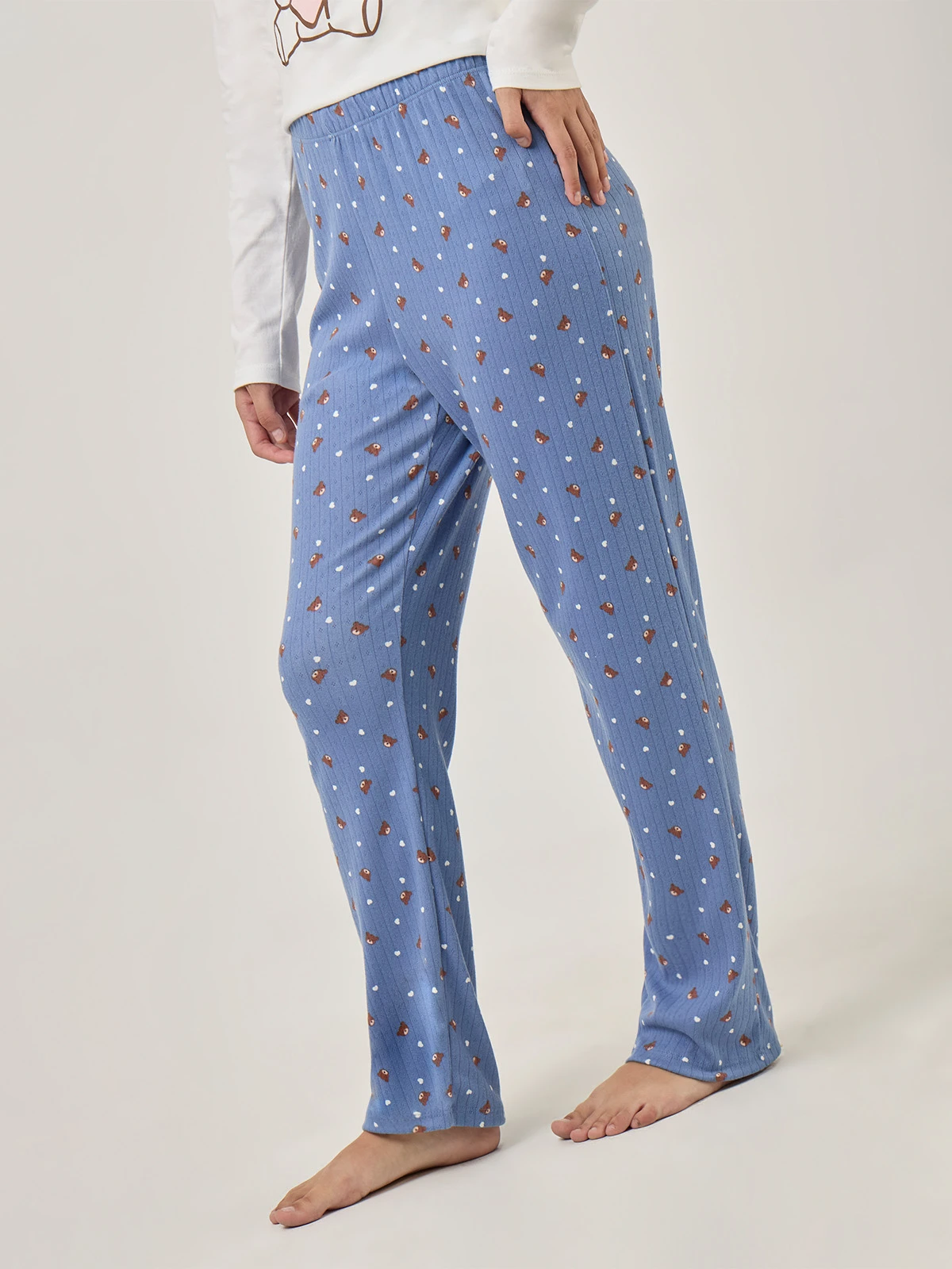 PANTALÓN PIJAMA RECTO INDEX AZUL OSITOS - 3