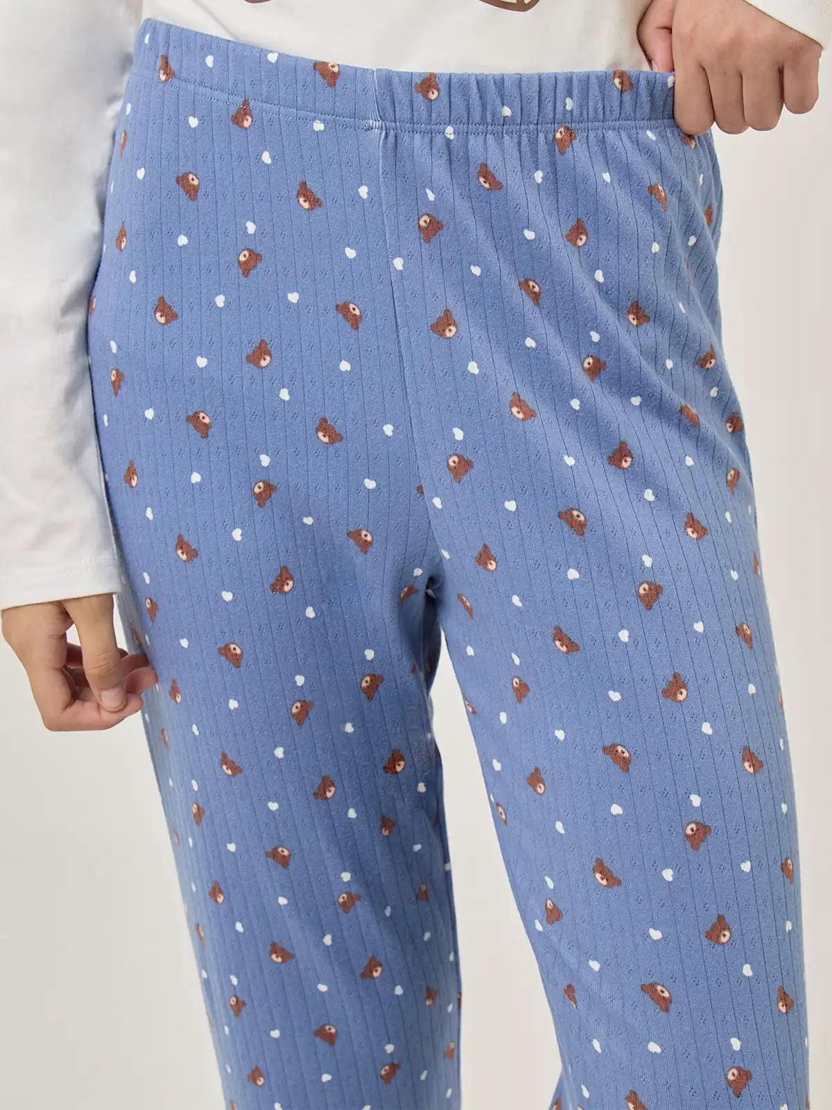 PANTALÓN PIJAMA RECTO INDEX AZUL OSITOS - 4