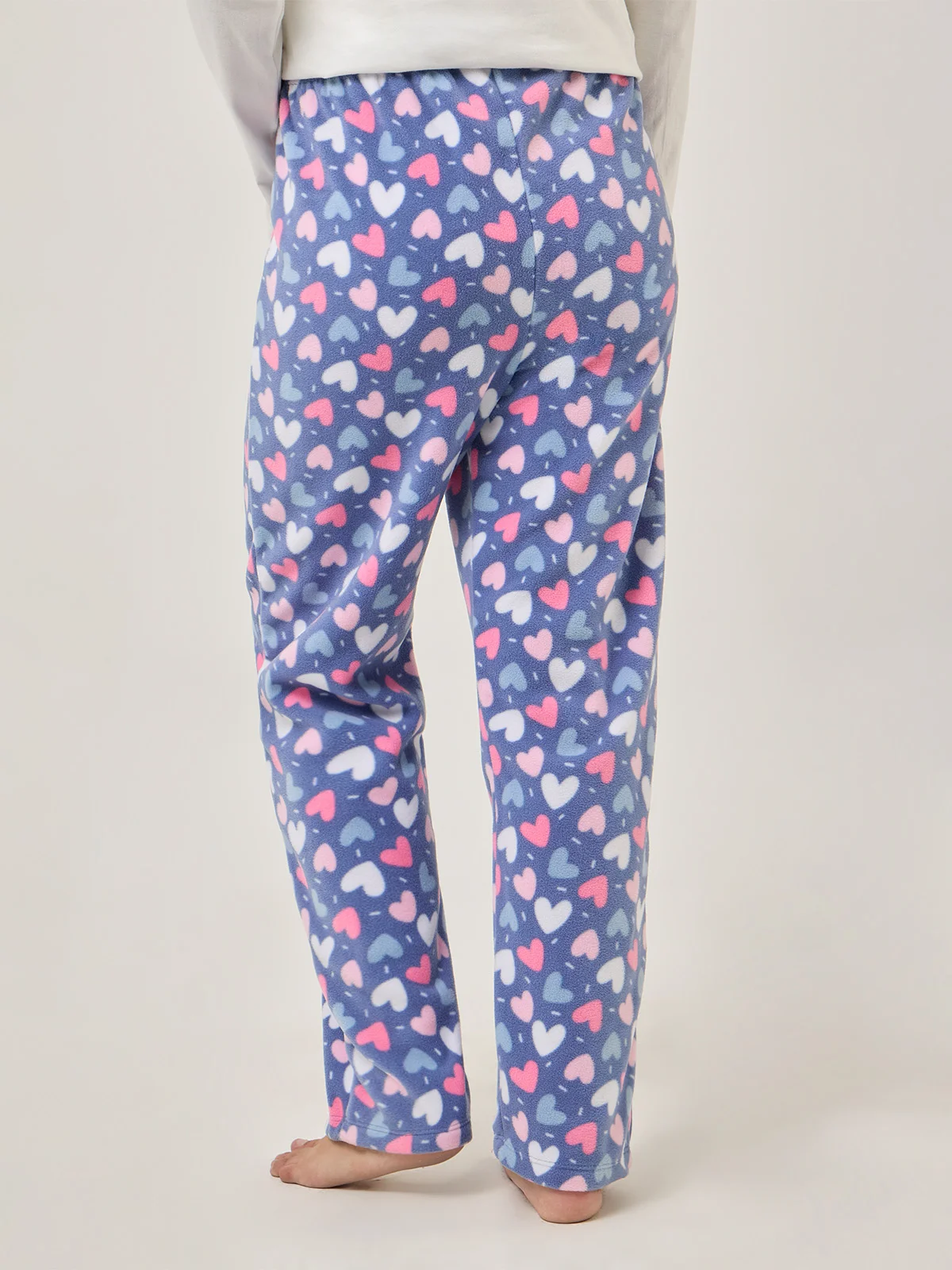 PANTALÓN PIJAMA POLAR INDEX AZUL CORAZONES - 2