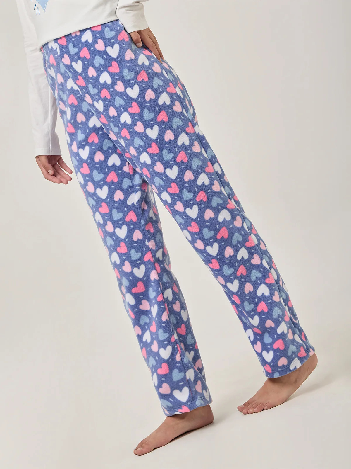 PANTALÓN PIJAMA POLAR INDEX AZUL CORAZONES - 3