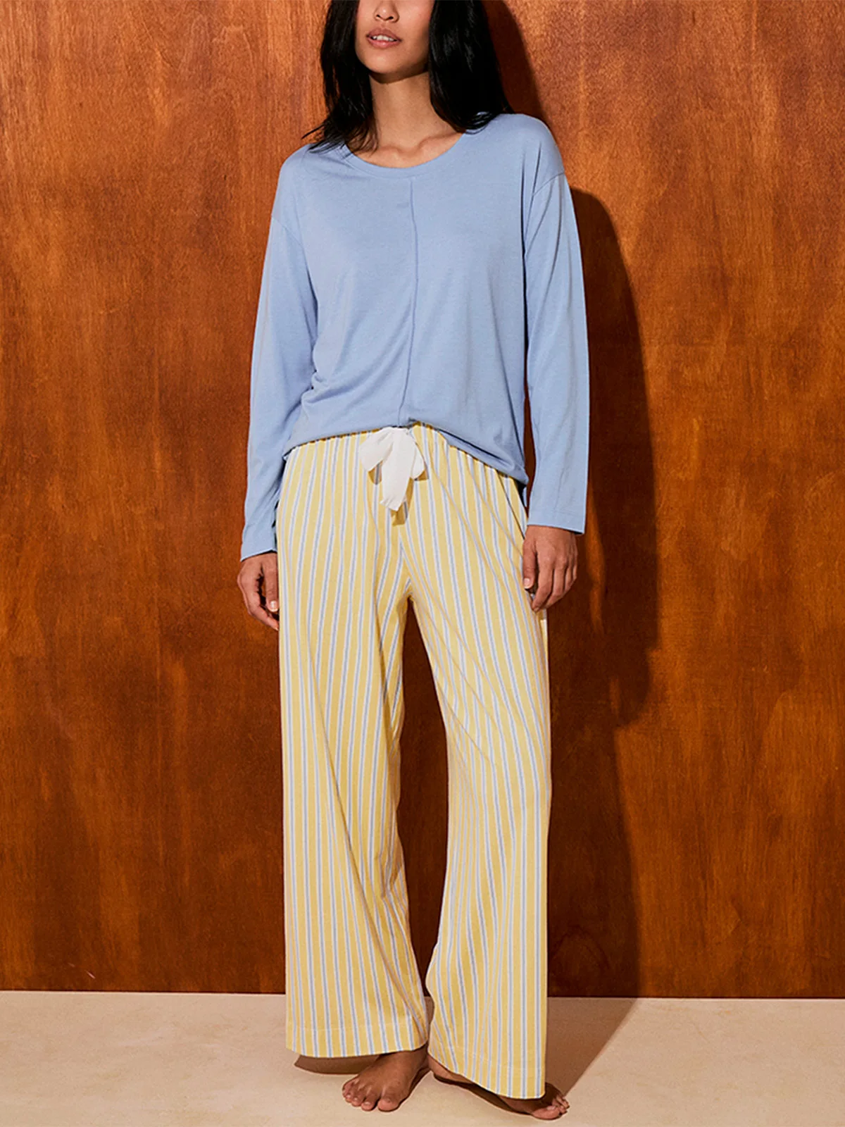 PANTALÓN PIJAMA MUJER IN BLOOM HONEY STRIPE - 1