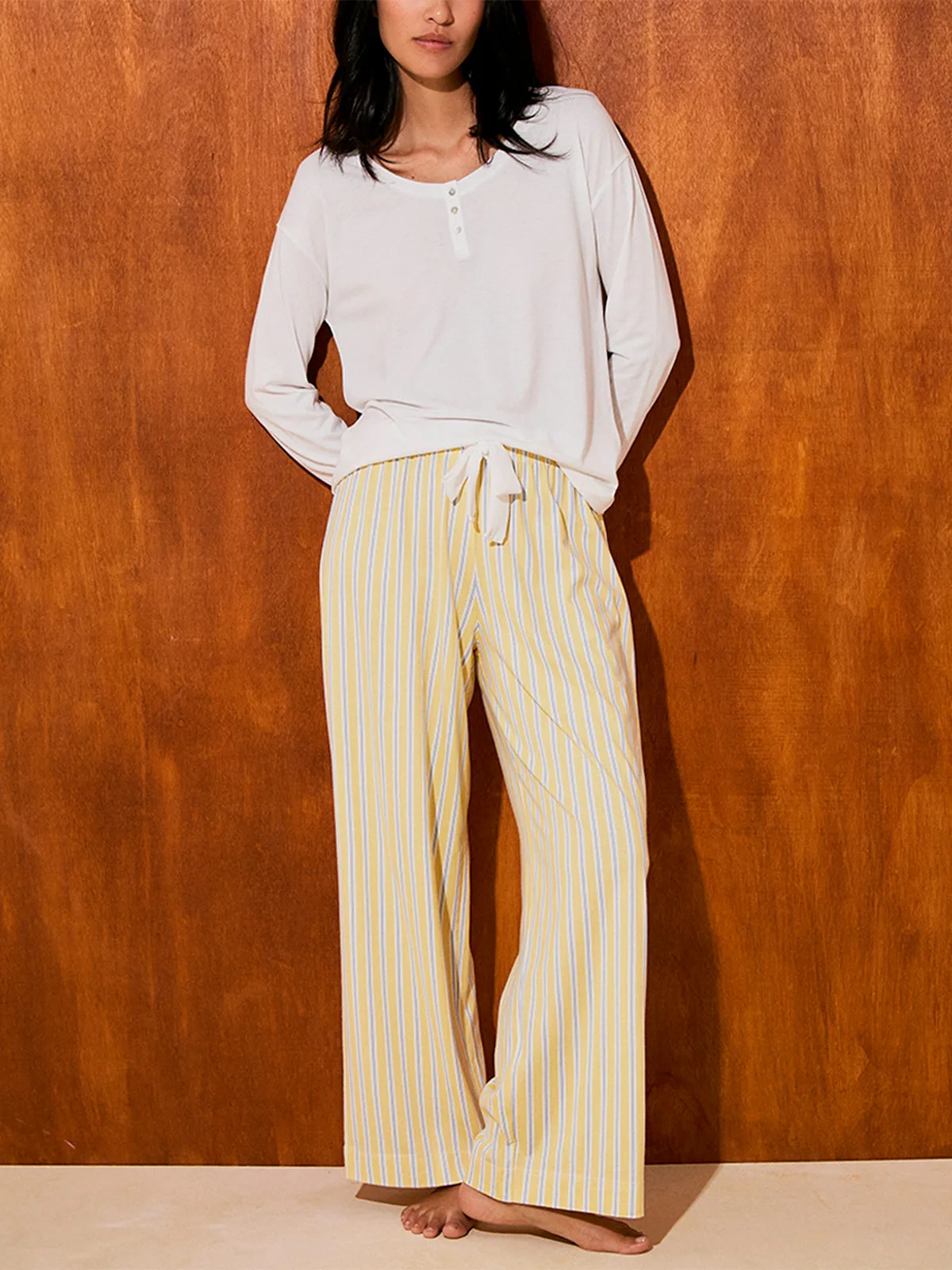PANTALÓN PIJAMA MUJER IN BLOOM HONEY STRIPE - 2