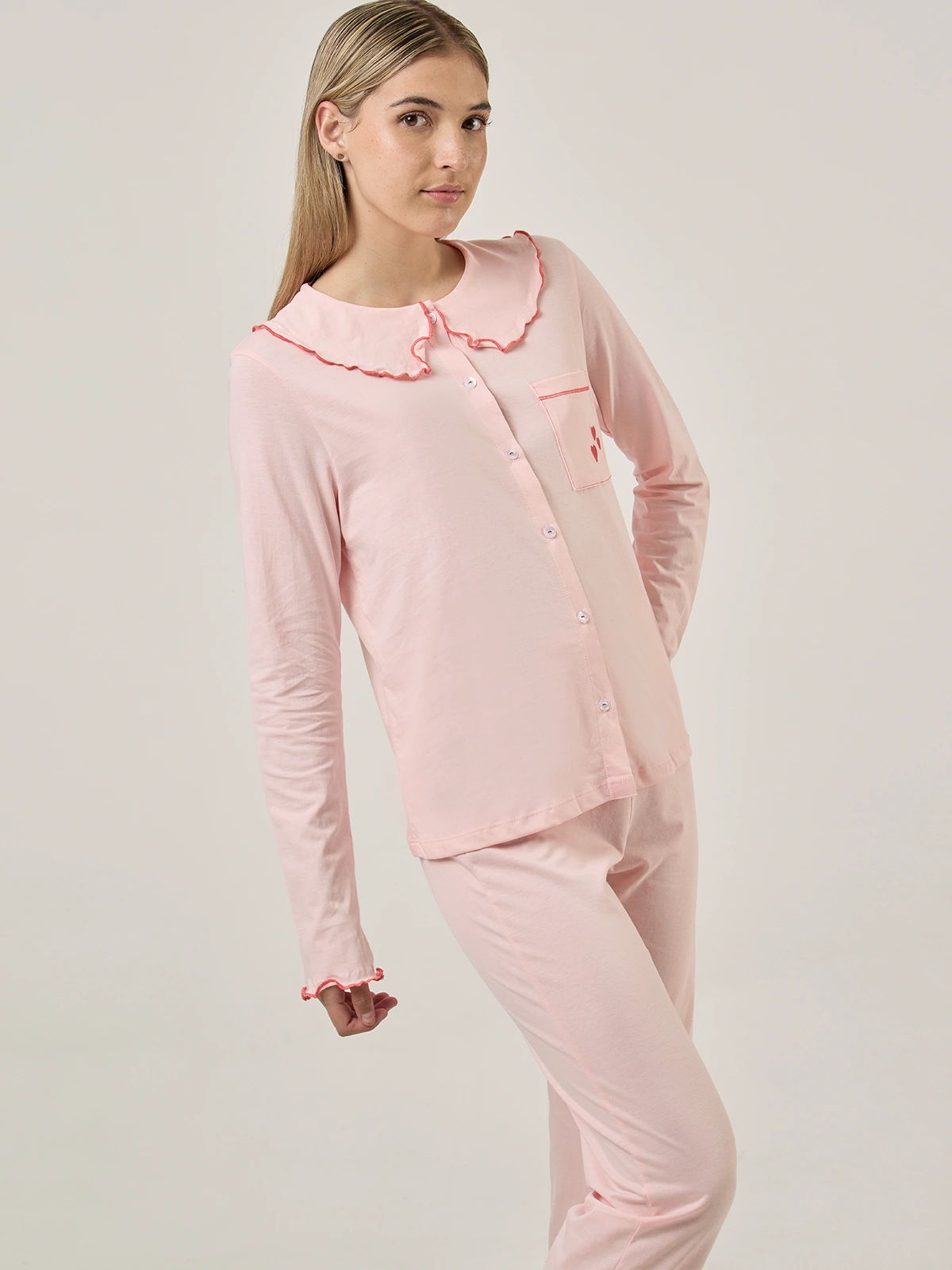 PIJAMA MUJER INDEX ROSADO ALESSIA - 4