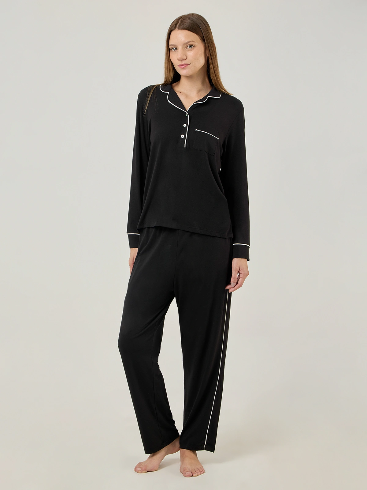 PIJAMA MUJER MARQUIS NEGRO AMALIA - 1