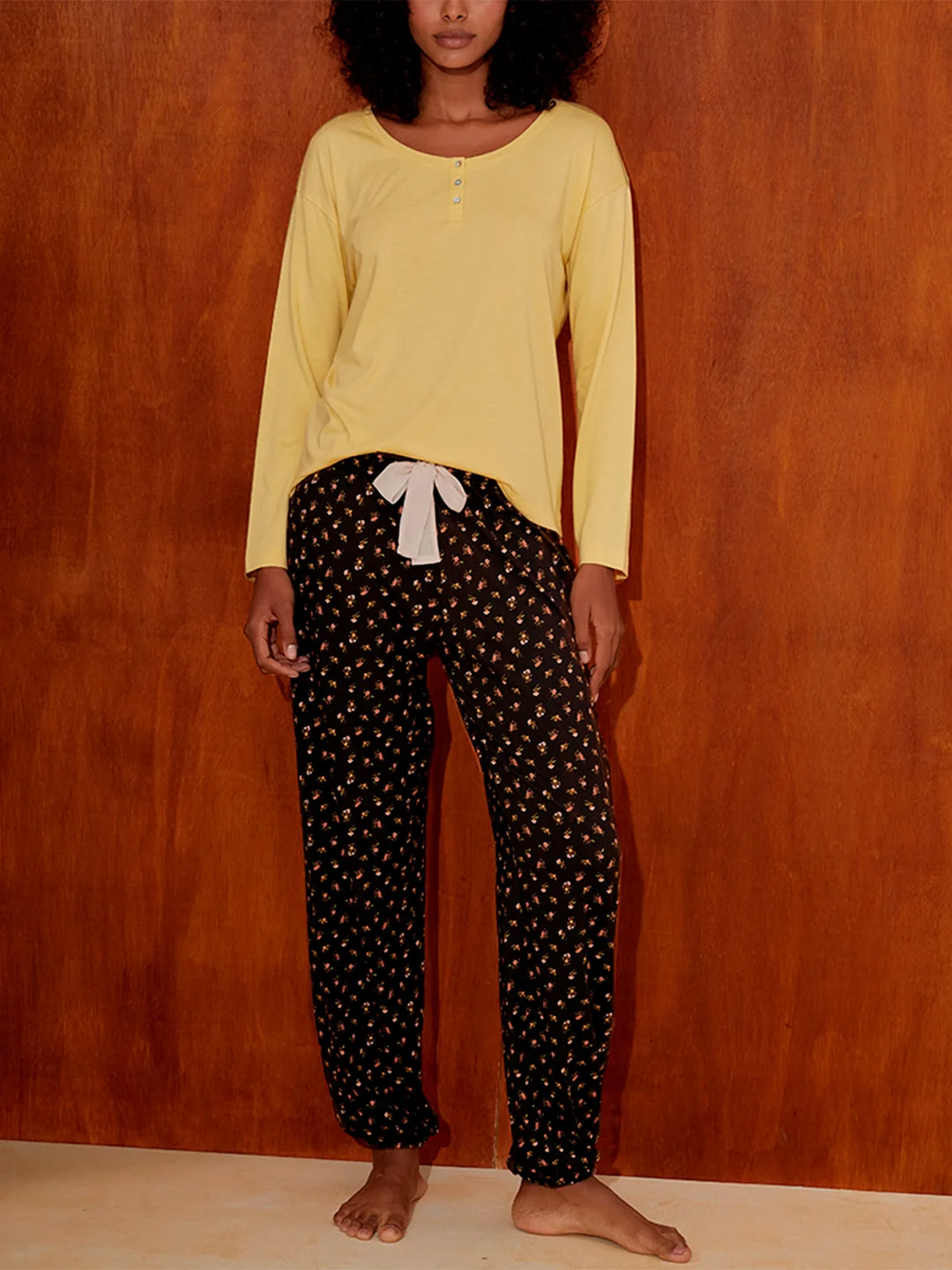 TOP PIJAMA MUJER IN BLOOM NARANJA DALIA - 2