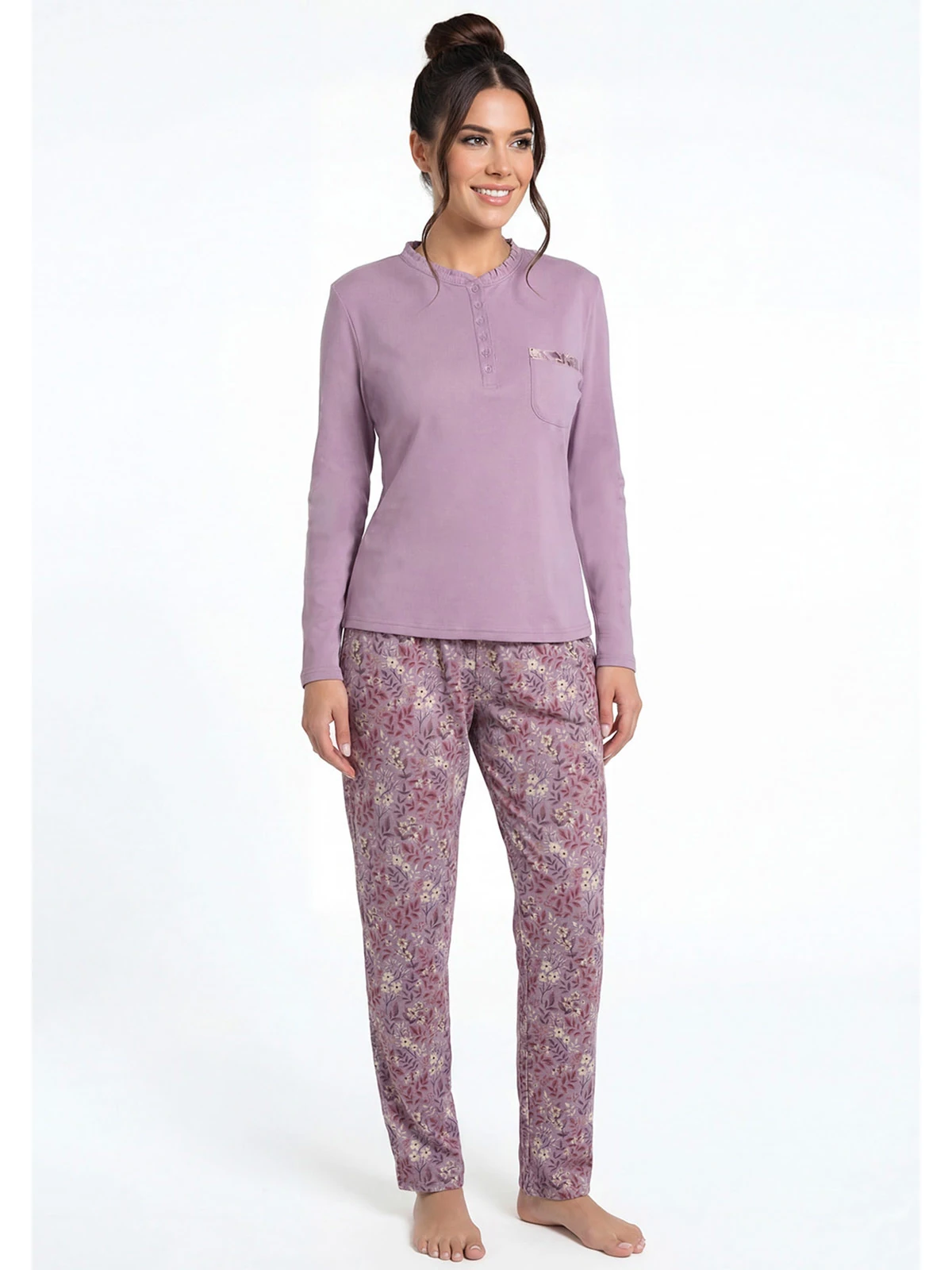 PIJAMA MUJER KAYSER MORADO - 1