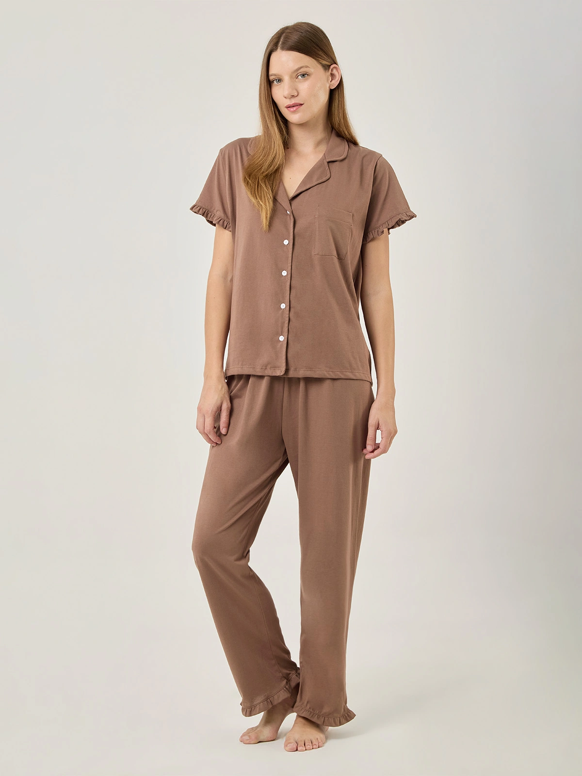 PIJAMA CAMISERO MANGA CORTA MUJER MARQUIS BRIELLE - 1