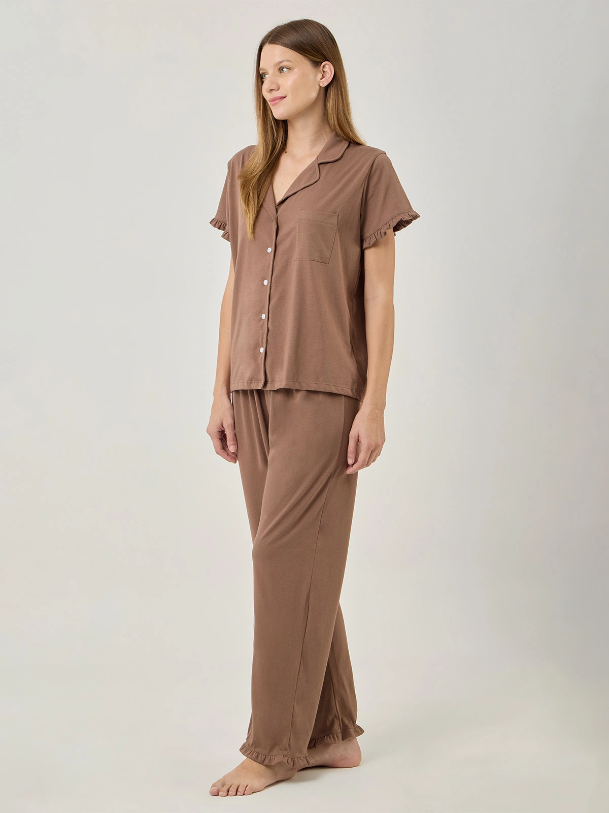 PIJAMA CAMISERO MANGA CORTA MUJER MARQUIS BRIELLE - 3