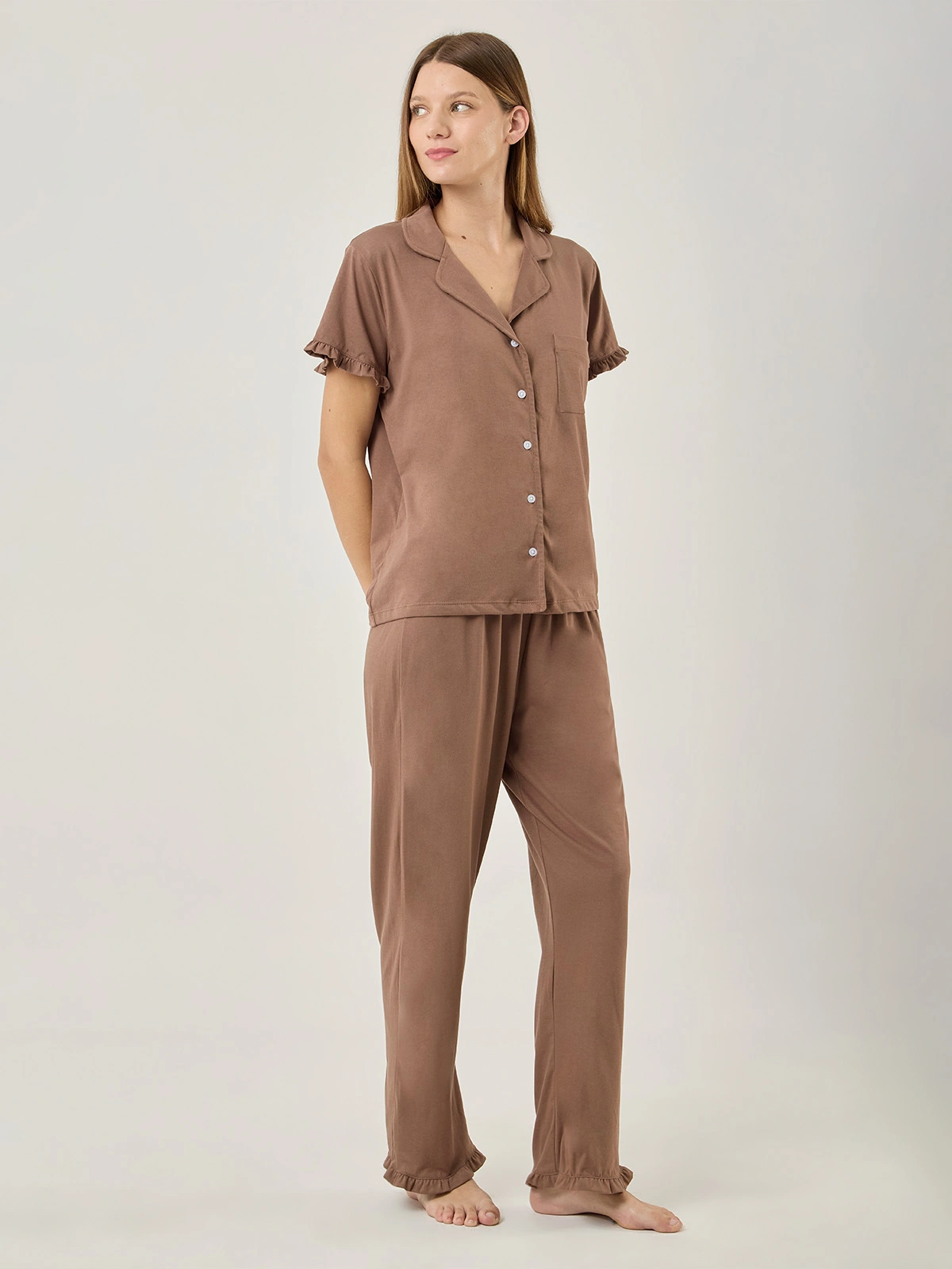 PIJAMA CAMISERO MANGA CORTA MUJER MARQUIS BRIELLE - 5