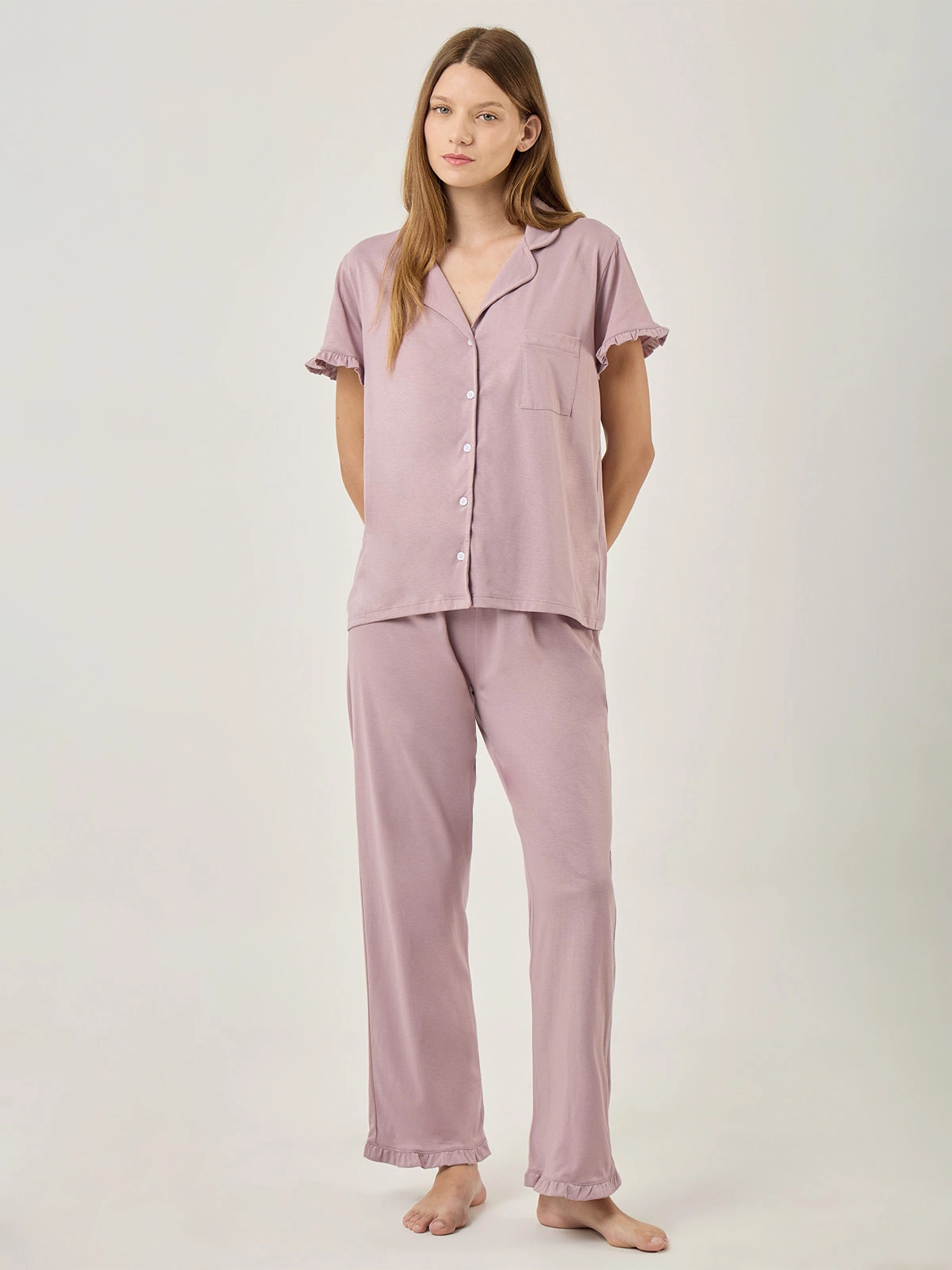 PIJAMA CAMISERO MANGA CORTA MUJER MARQUIS BRIELLE - 1