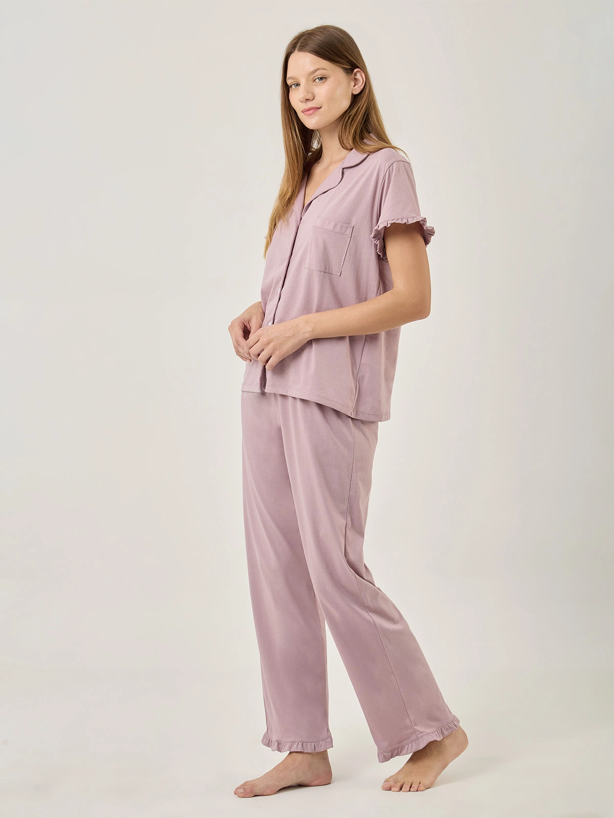 PIJAMA CAMISERO MANGA CORTA MUJER MARQUIS BRIELLE - 3