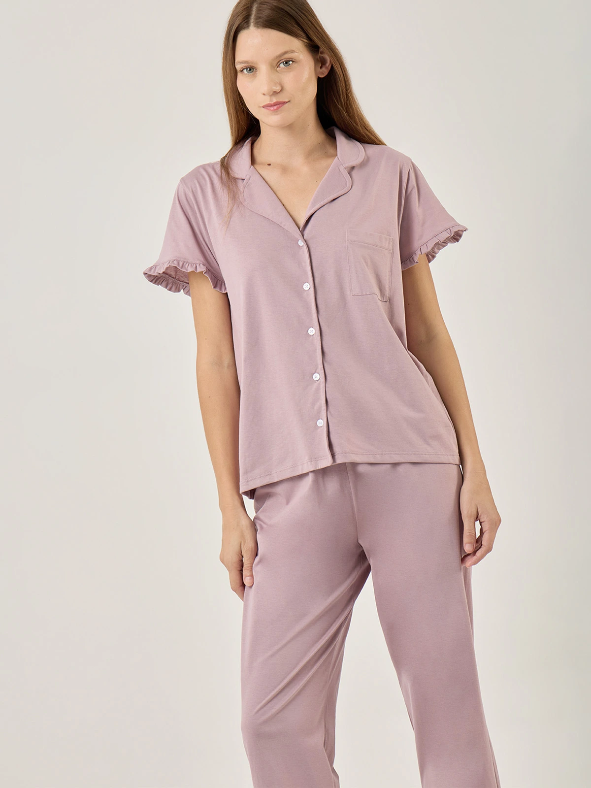 PIJAMA CAMISERO MANGA CORTA MUJER MARQUIS BRIELLE - 4