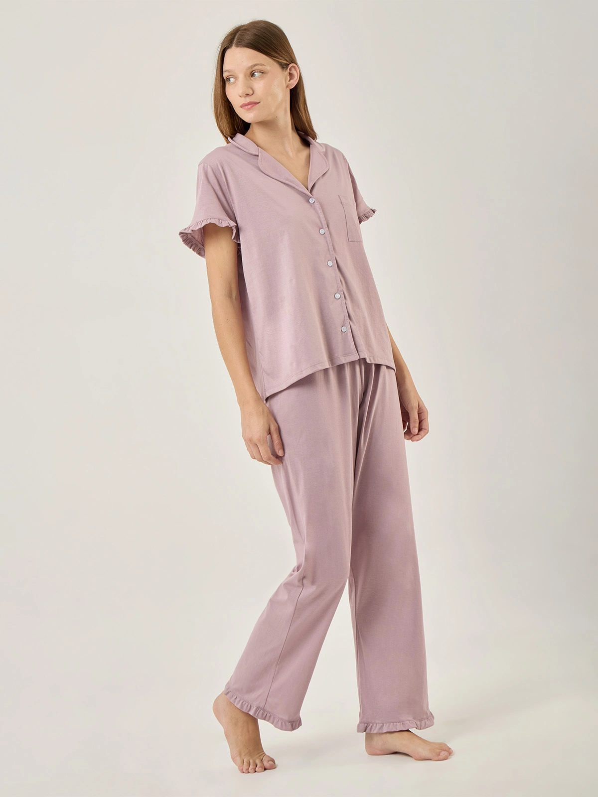 PIJAMA CAMISERO MANGA CORTA MUJER MARQUIS BRIELLE - 5