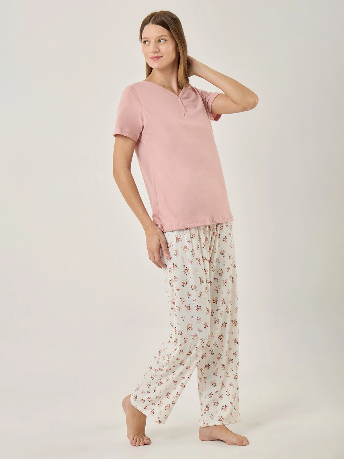 PIJAMA MANGA LARGA MUJER AZIZ BLOOM - 5