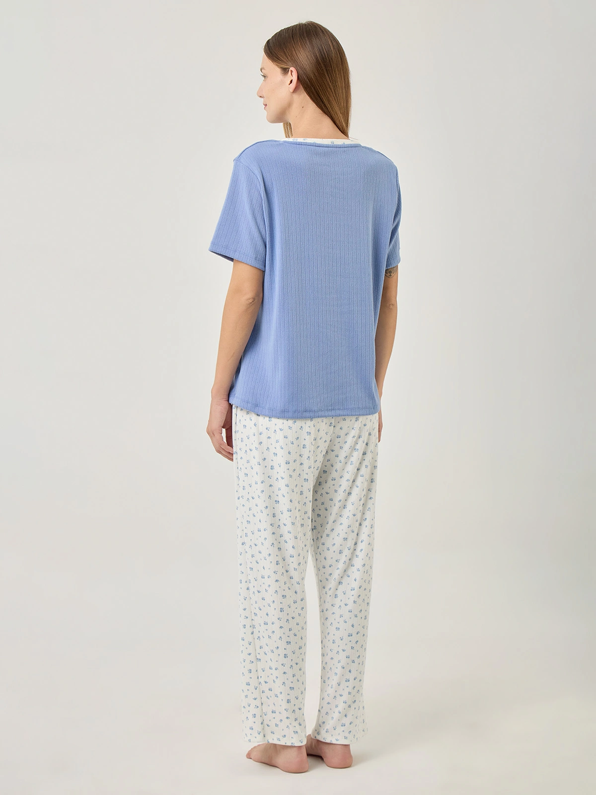 PIJAMA MANGA CORTA MUJER AZIZ BLUEBELL - 2